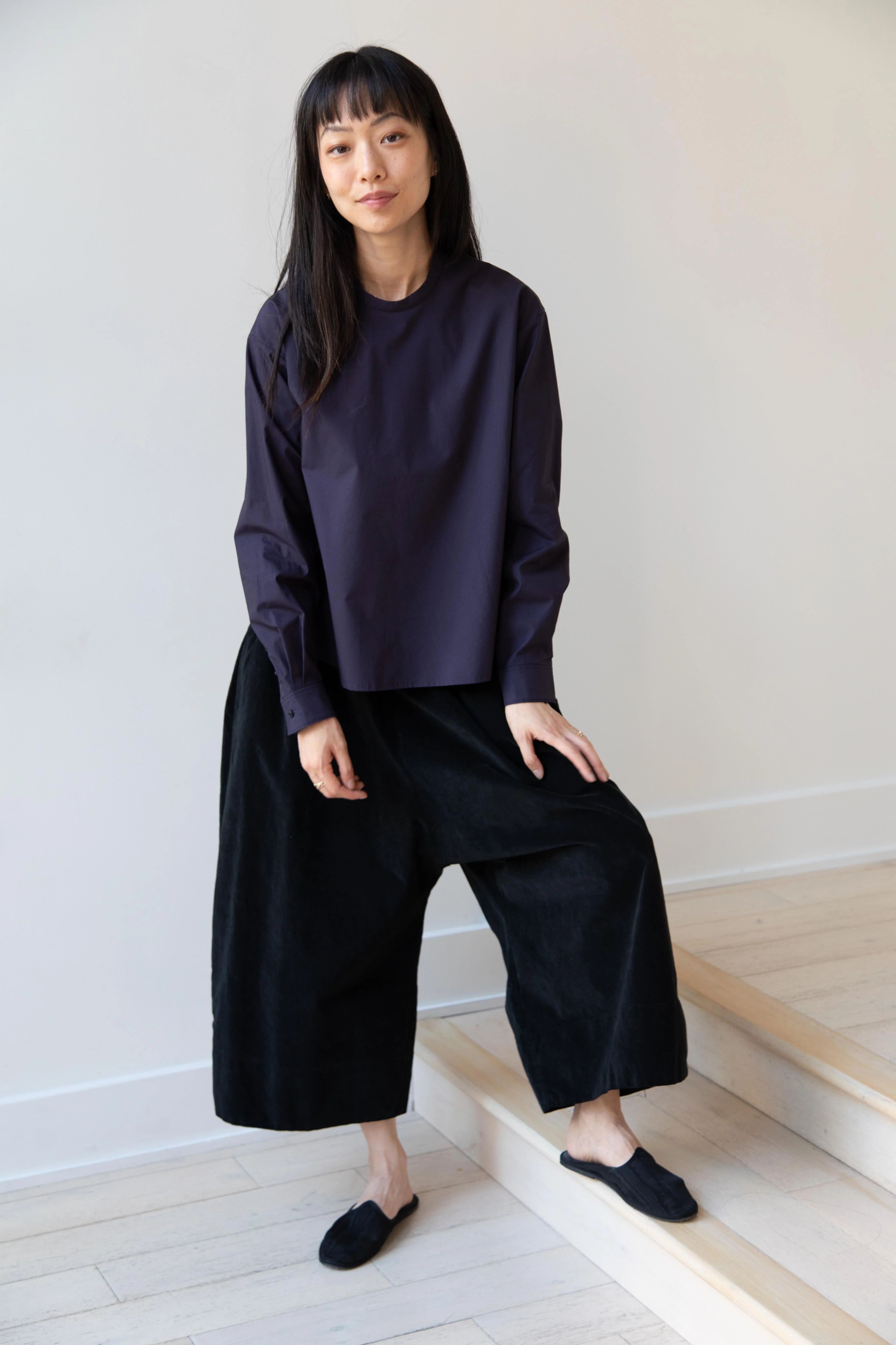 Album di Famiglia | Velvet Wide Trousers in Black - Image 5