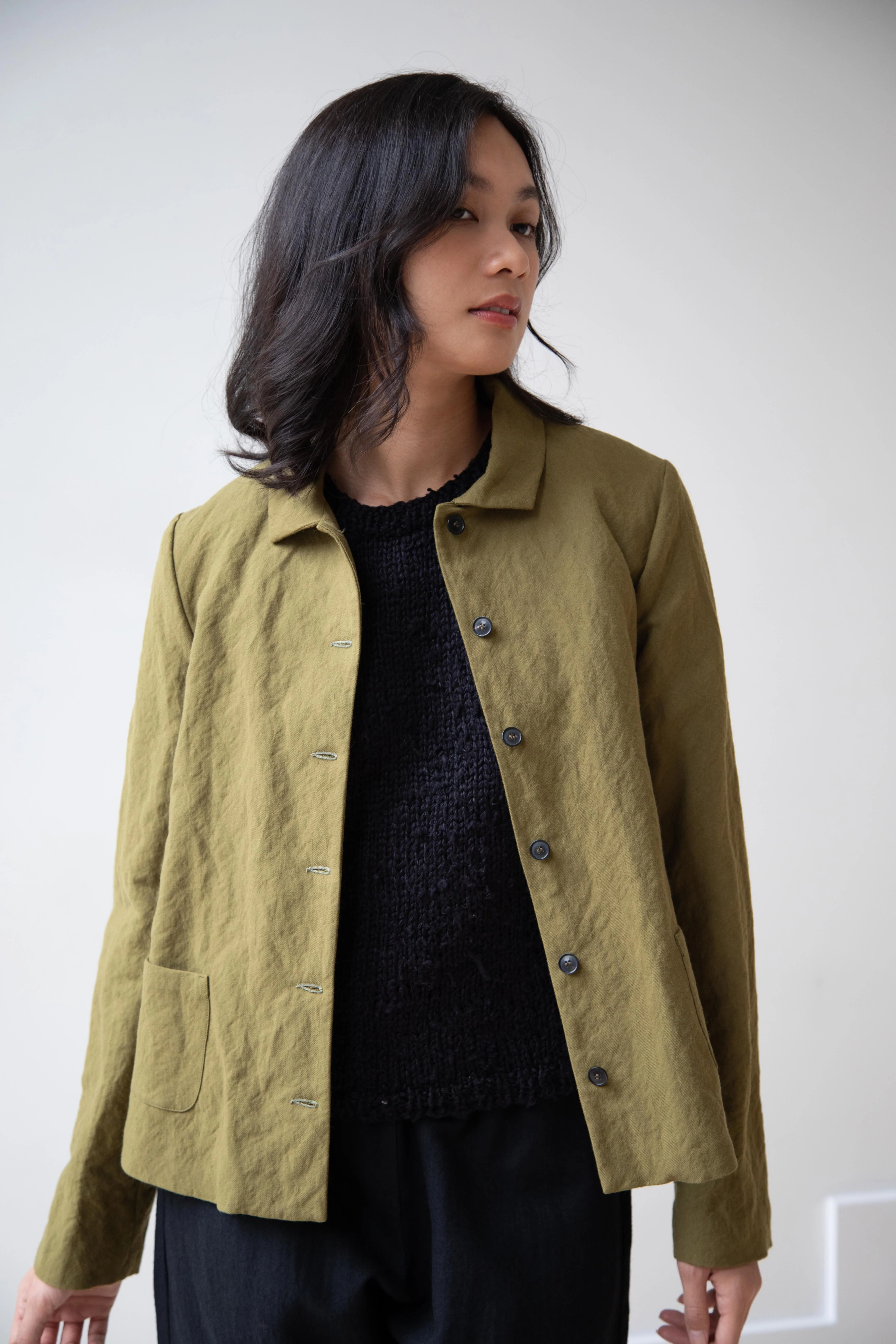 Apuntob | Cotton Wool Jacket in Forest - Image 10