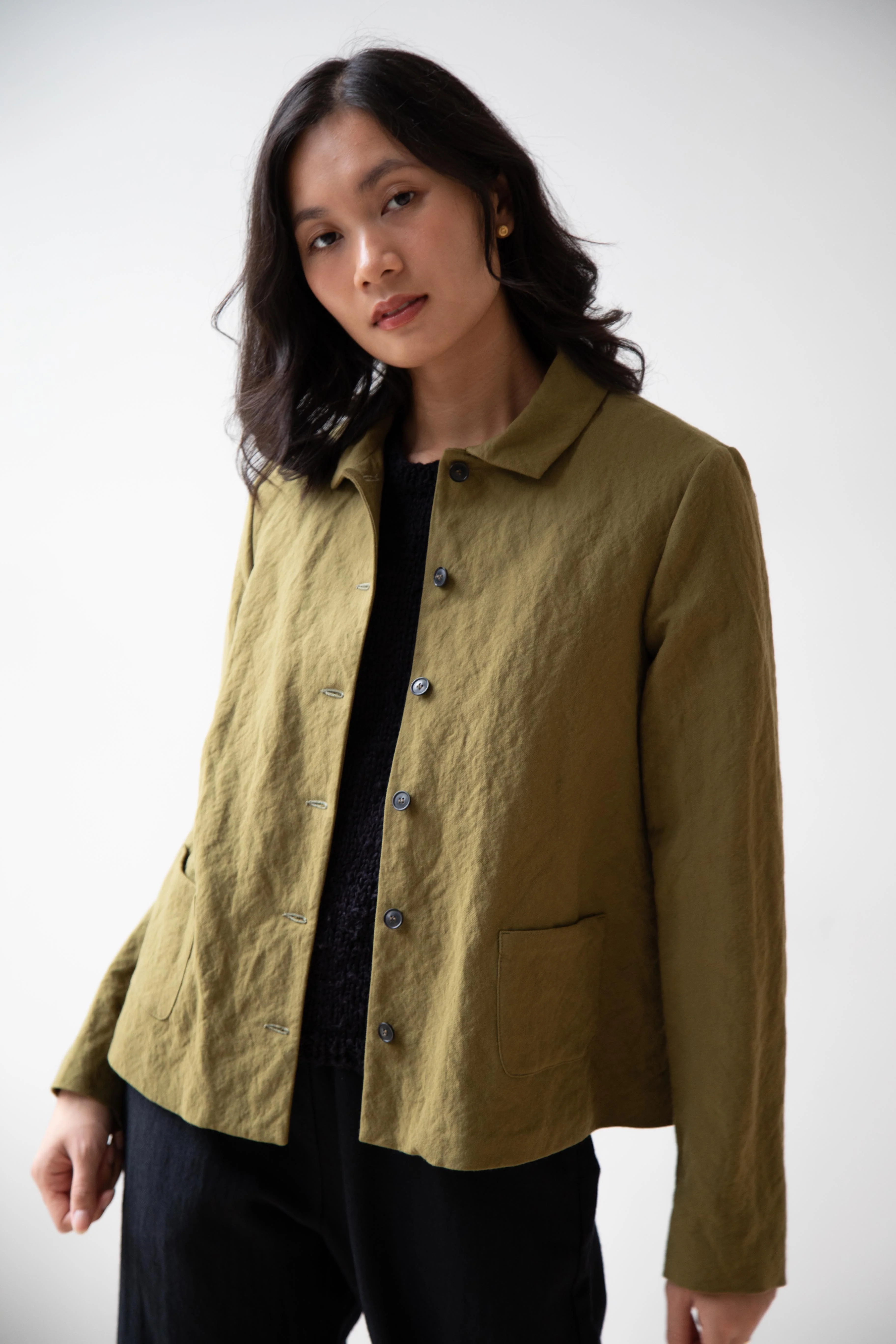 Apuntob | Cotton Wool Jacket in Forest - Image 12
