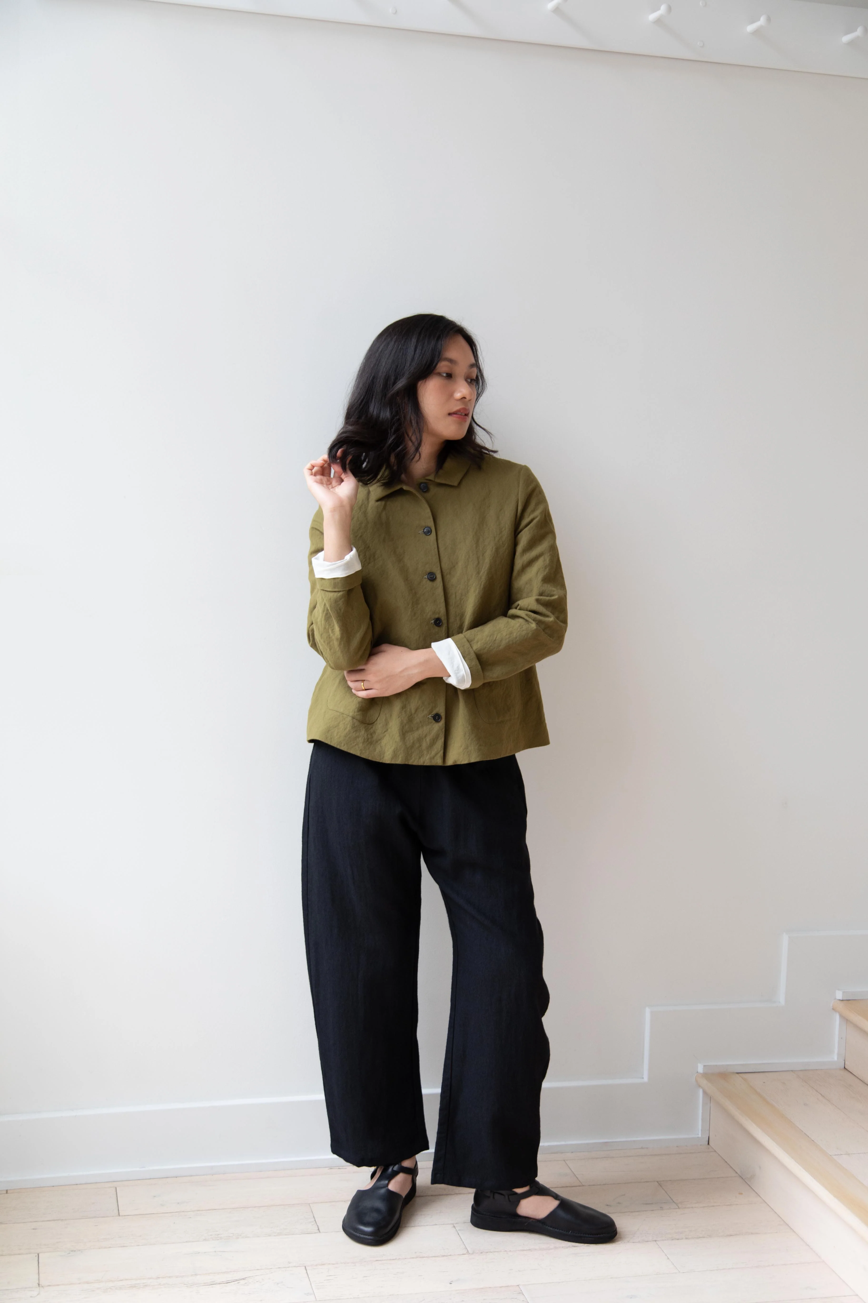 Apuntob | Cotton Wool Jacket in Forest - Image 16