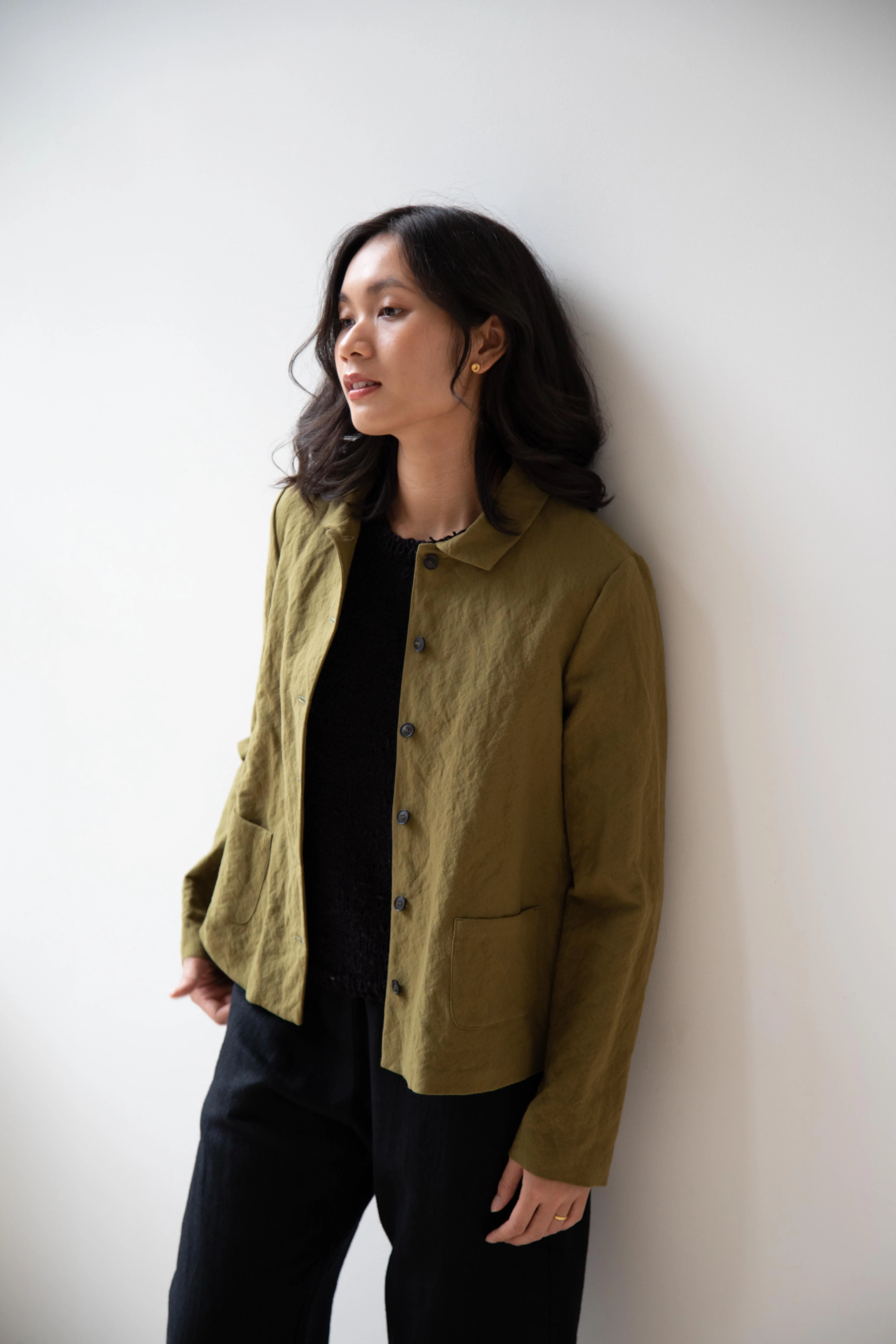 Apuntob | Cotton Wool Jacket in Forest - Image 20