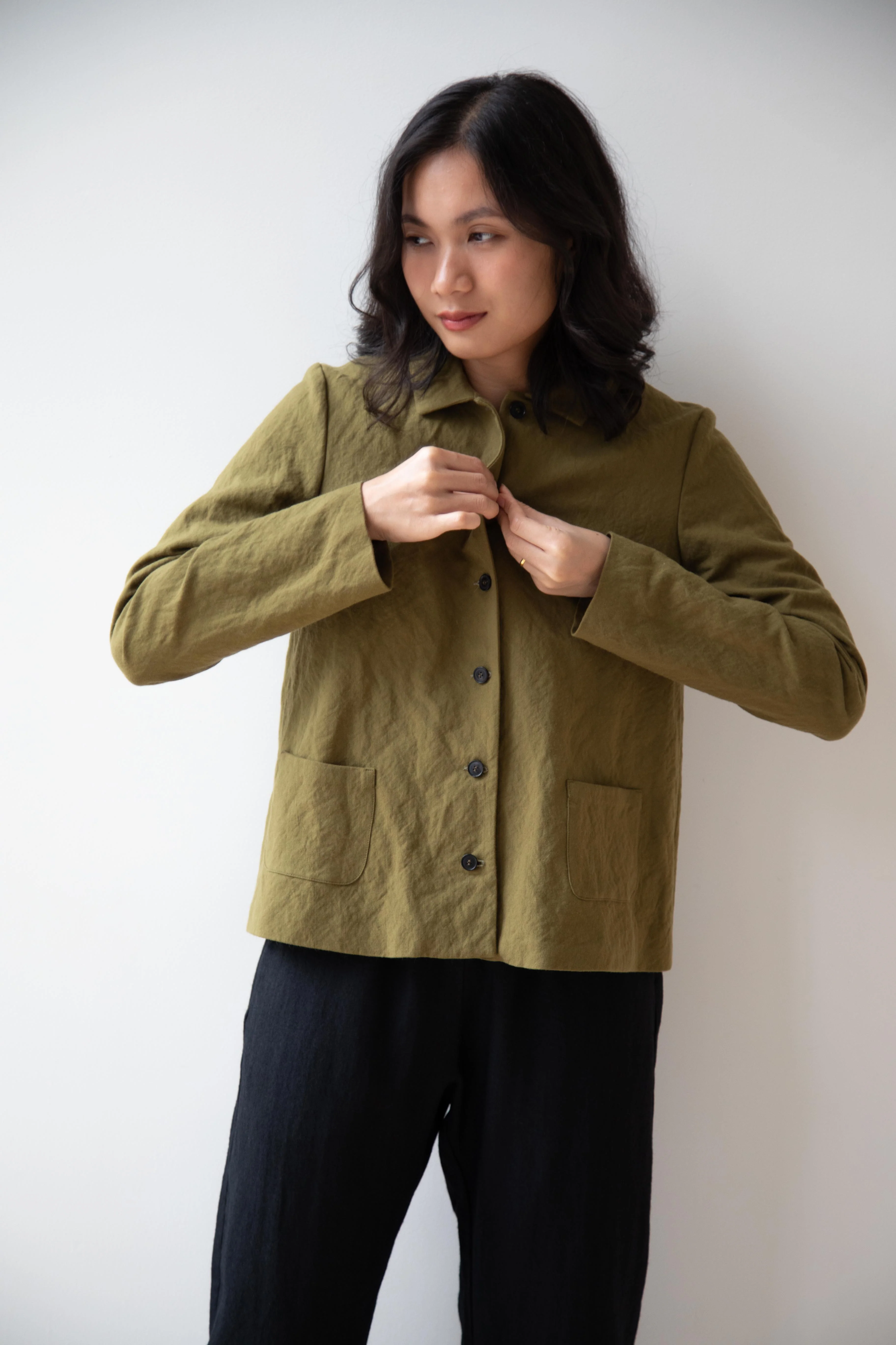 Apuntob | Cotton Wool Jacket in Forest - Image 24