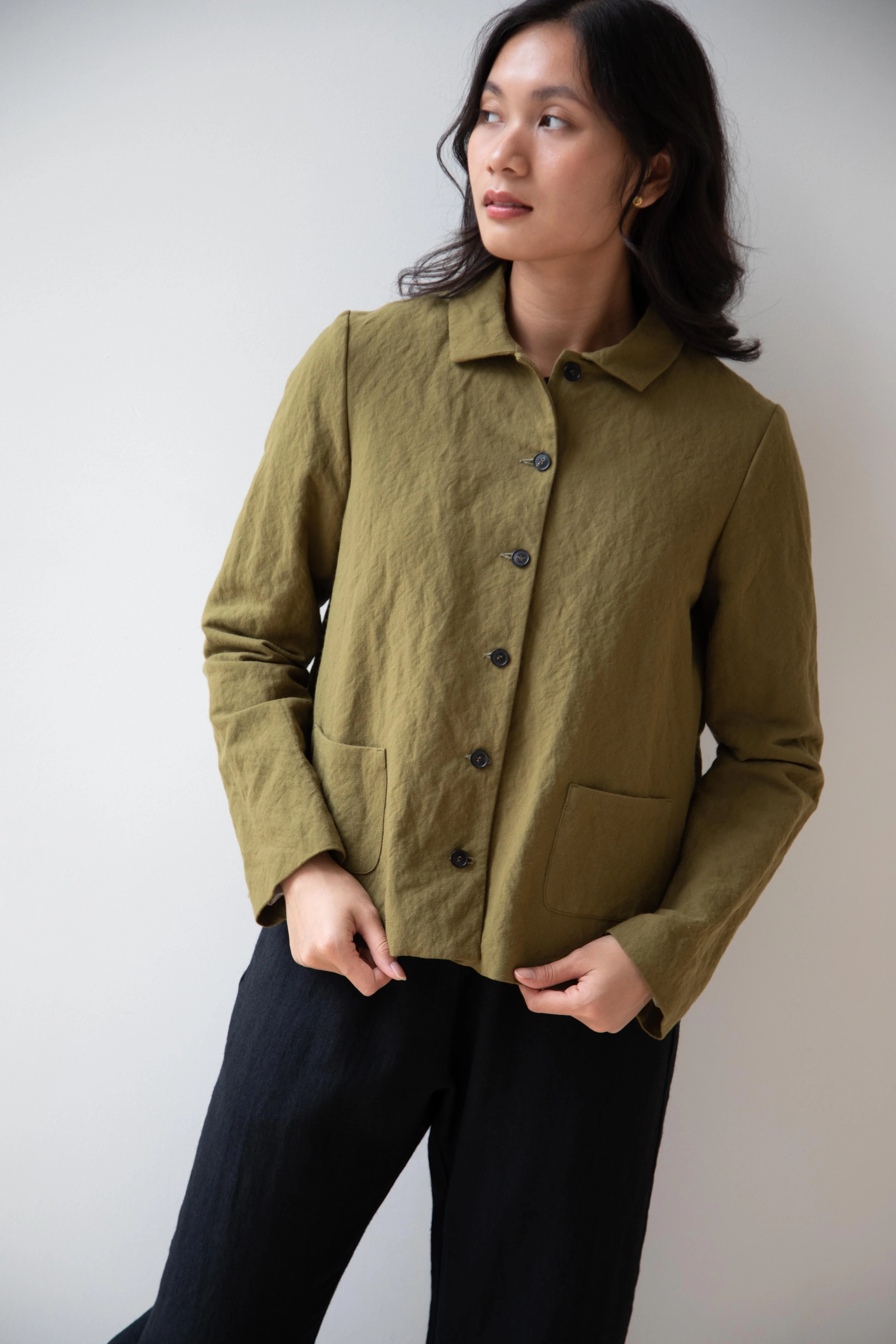 Apuntob | Cotton Wool Jacket in Forest - Image 26