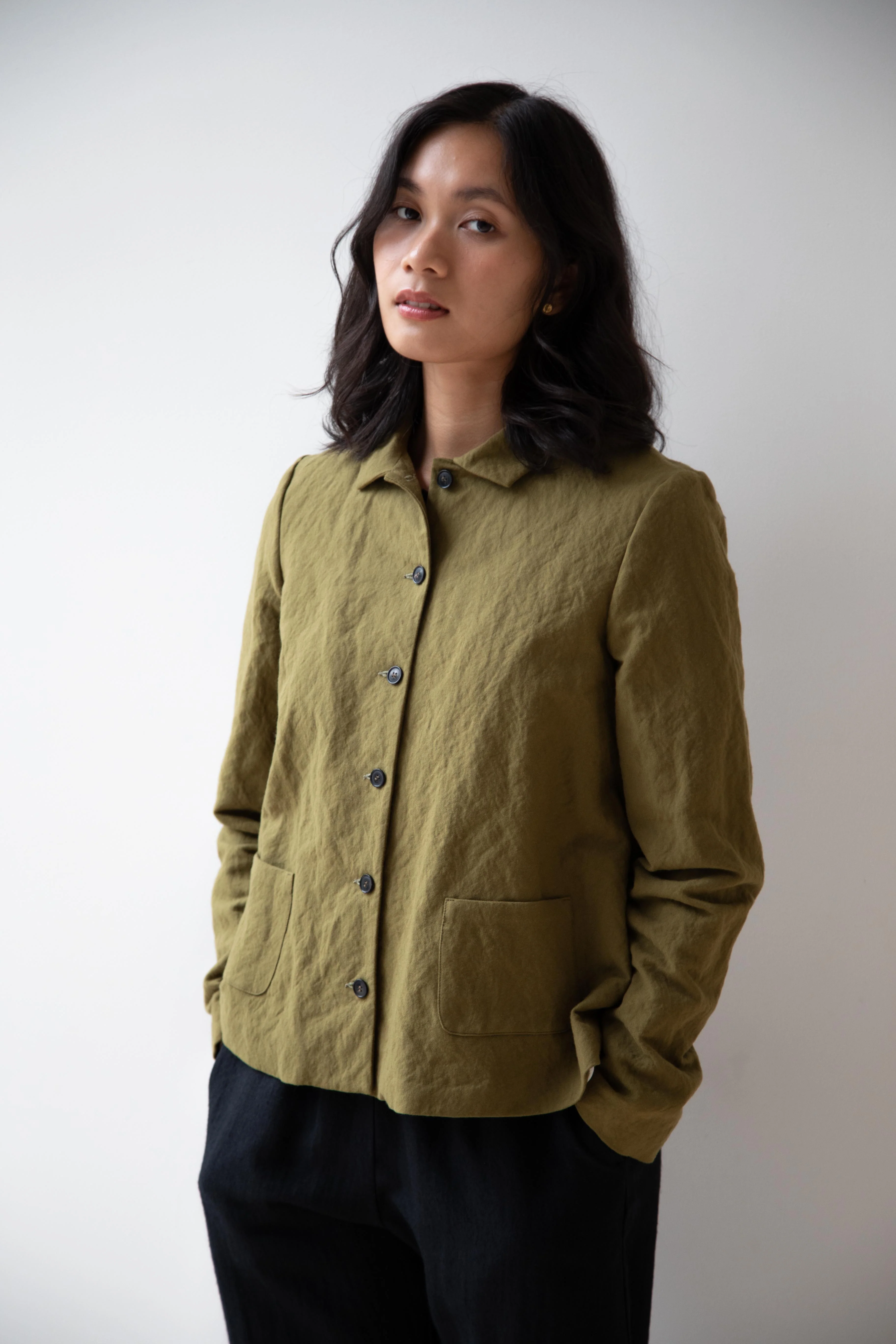 Apuntob | Cotton Wool Jacket in Forest - Image 31