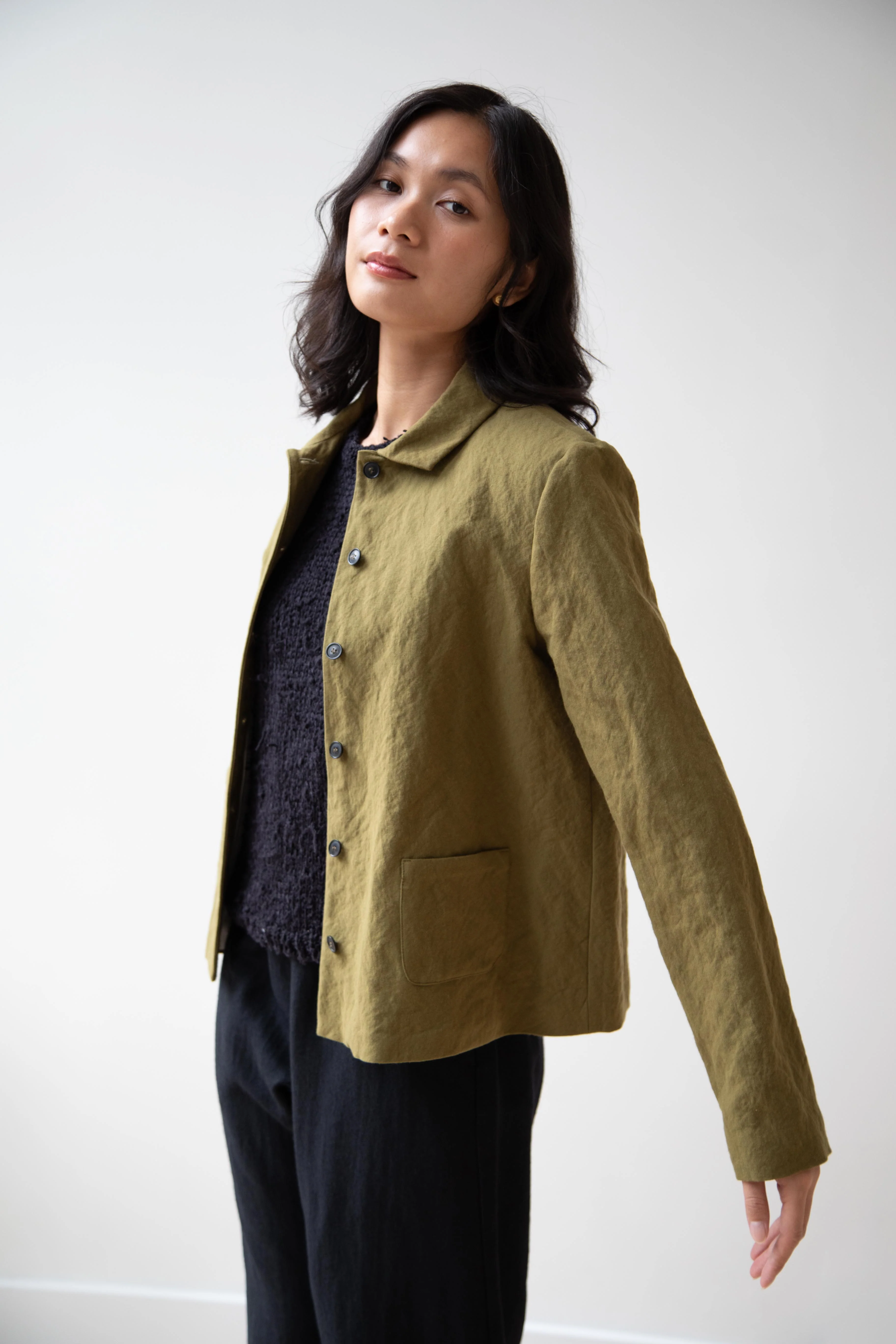 Apuntob | Cotton Wool Jacket in Forest - Image 9
