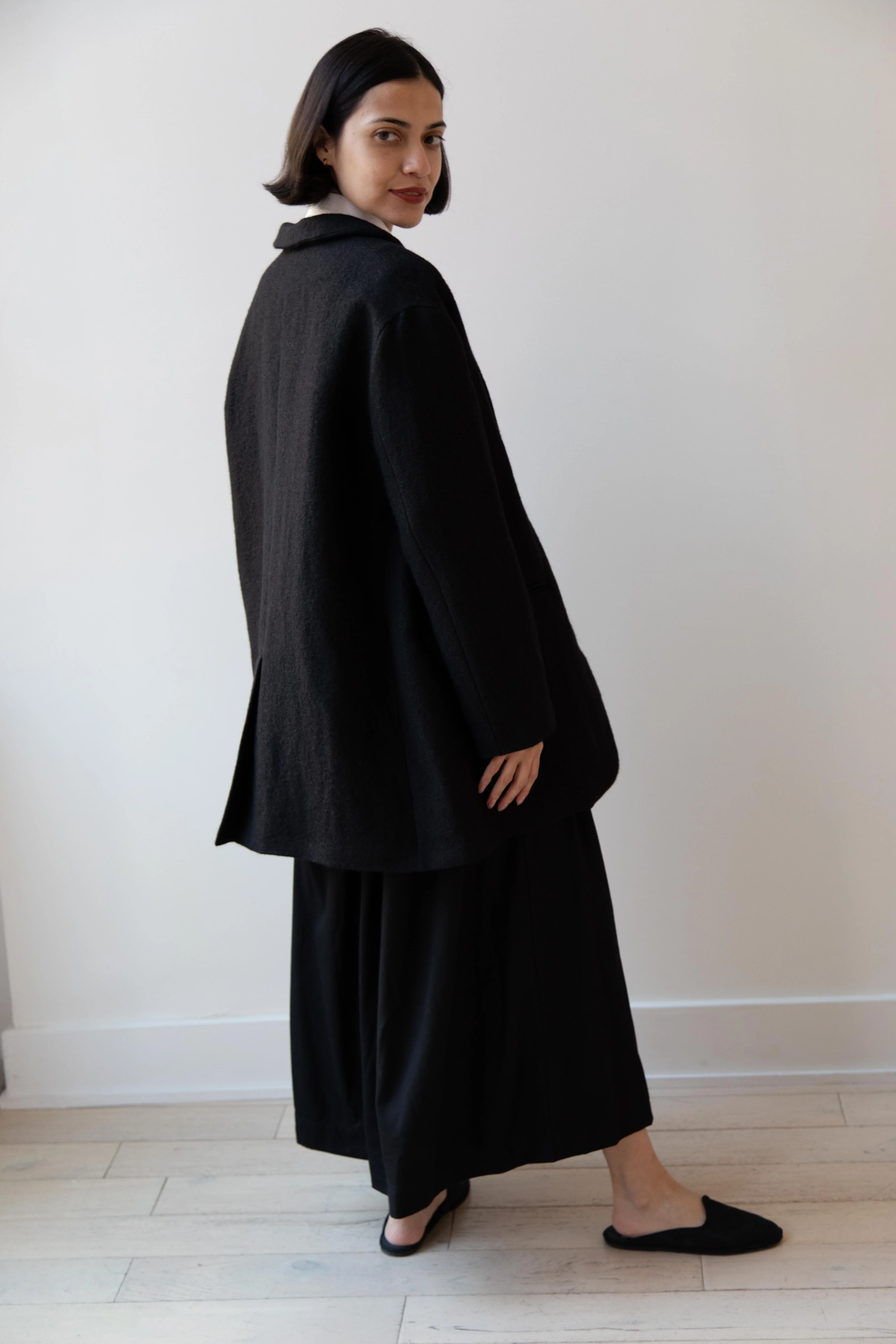 Apuntob | Heavy Hemp and Wool Jacket in Black - Image 10