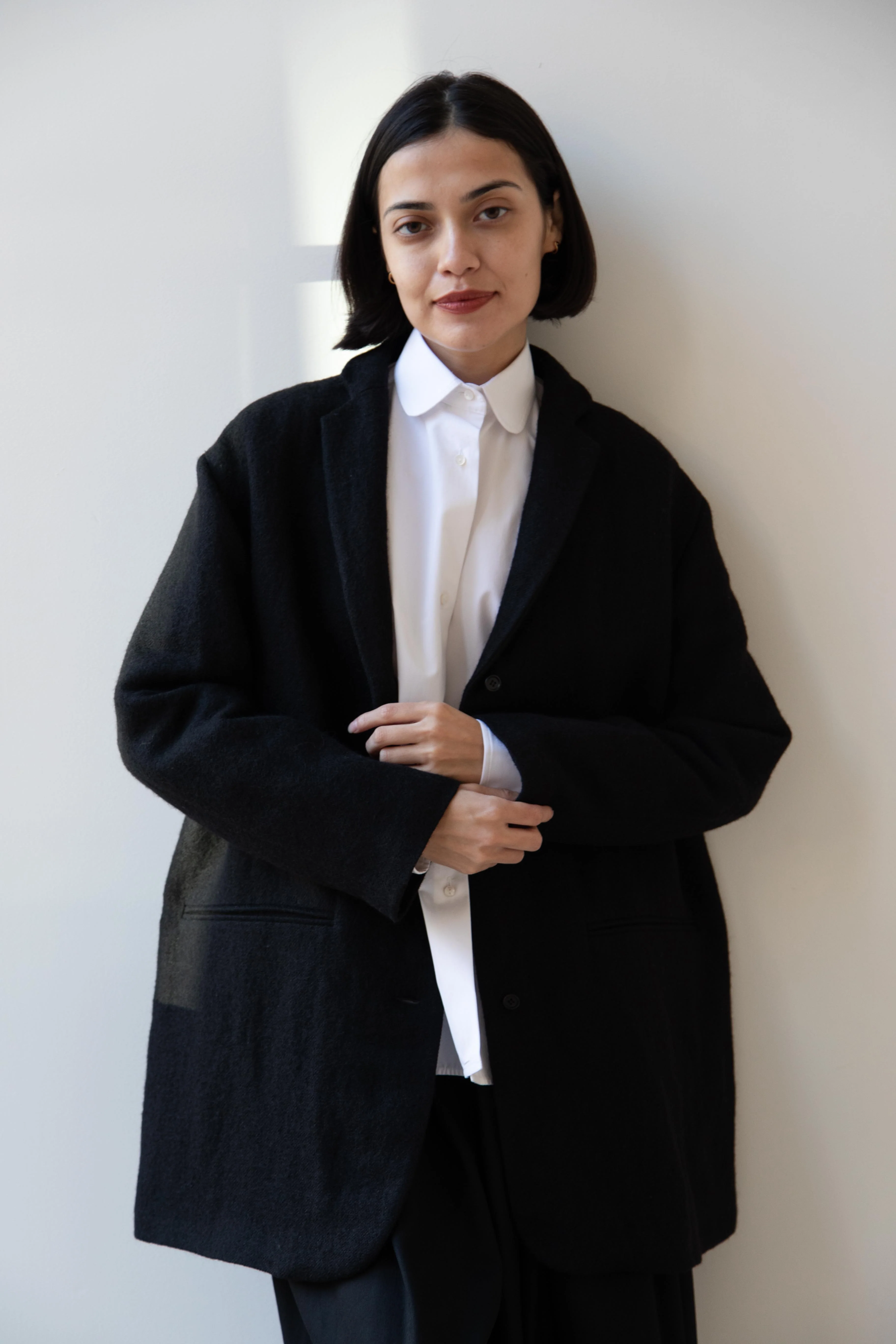 Apuntob | Heavy Hemp and Wool Jacket in Black - Image 2