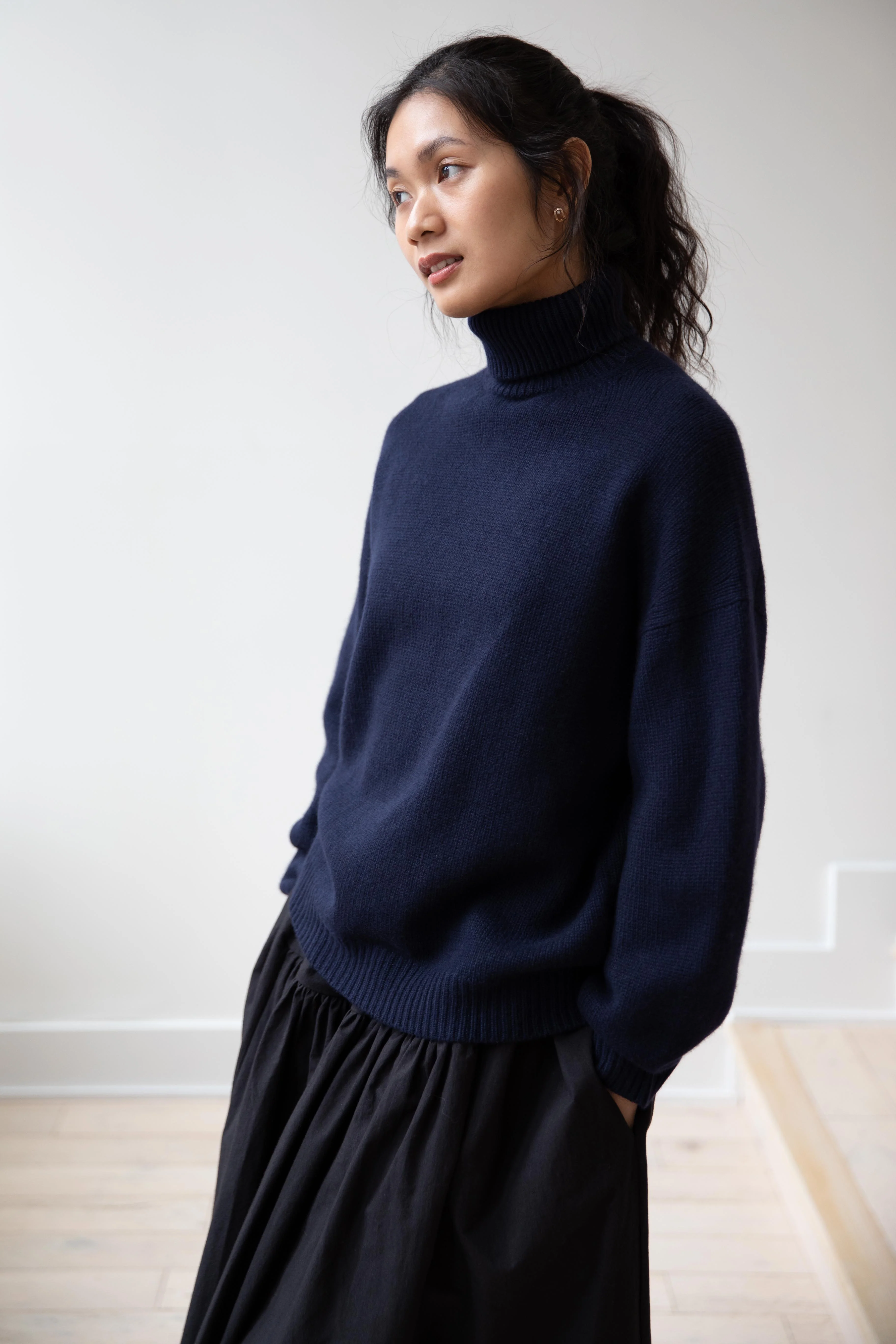 Arts & Science | Back Line Turtleneck Sweater in Navy
