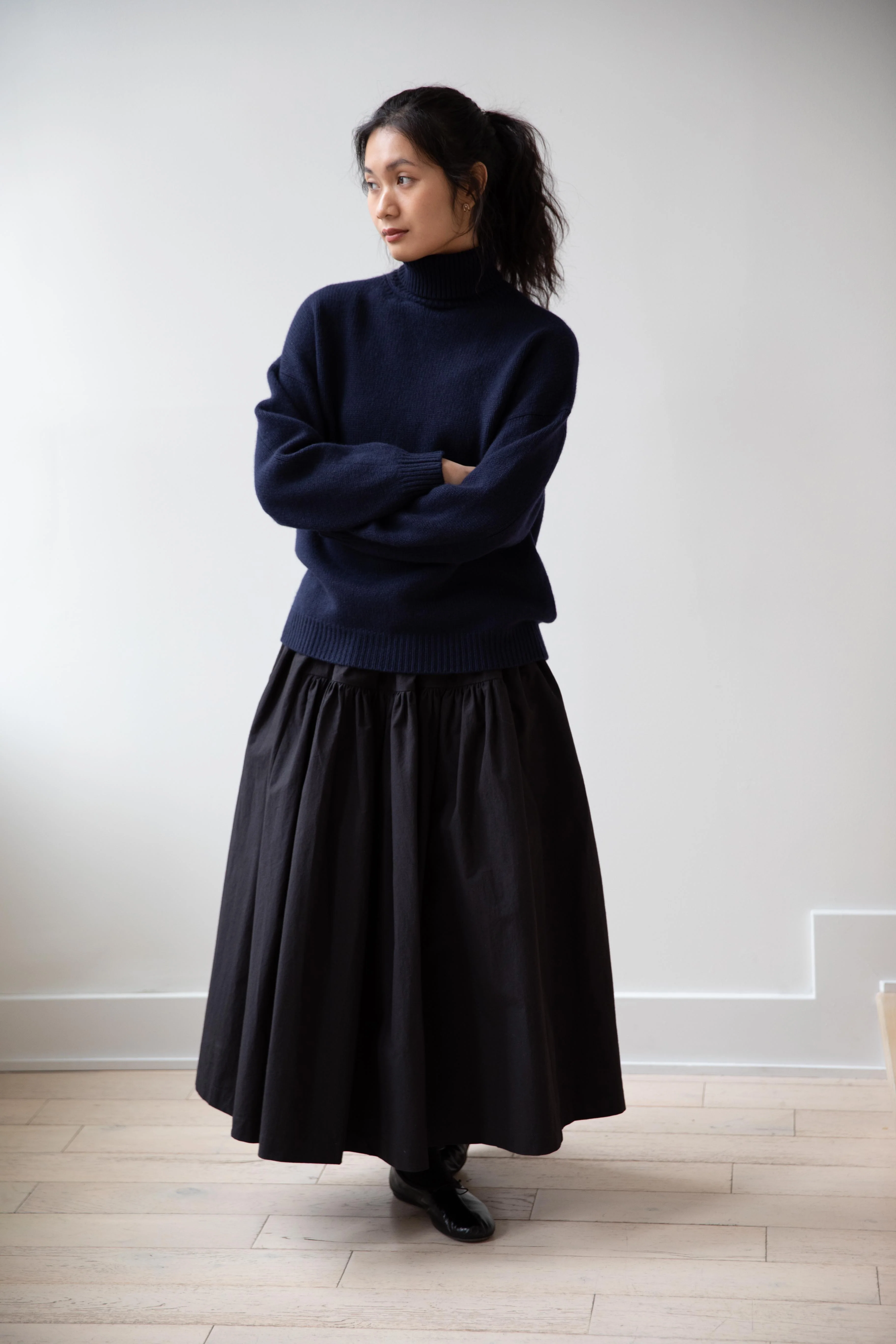 Arts & Science | Back Line Turtleneck Sweater in Navy - Image 15