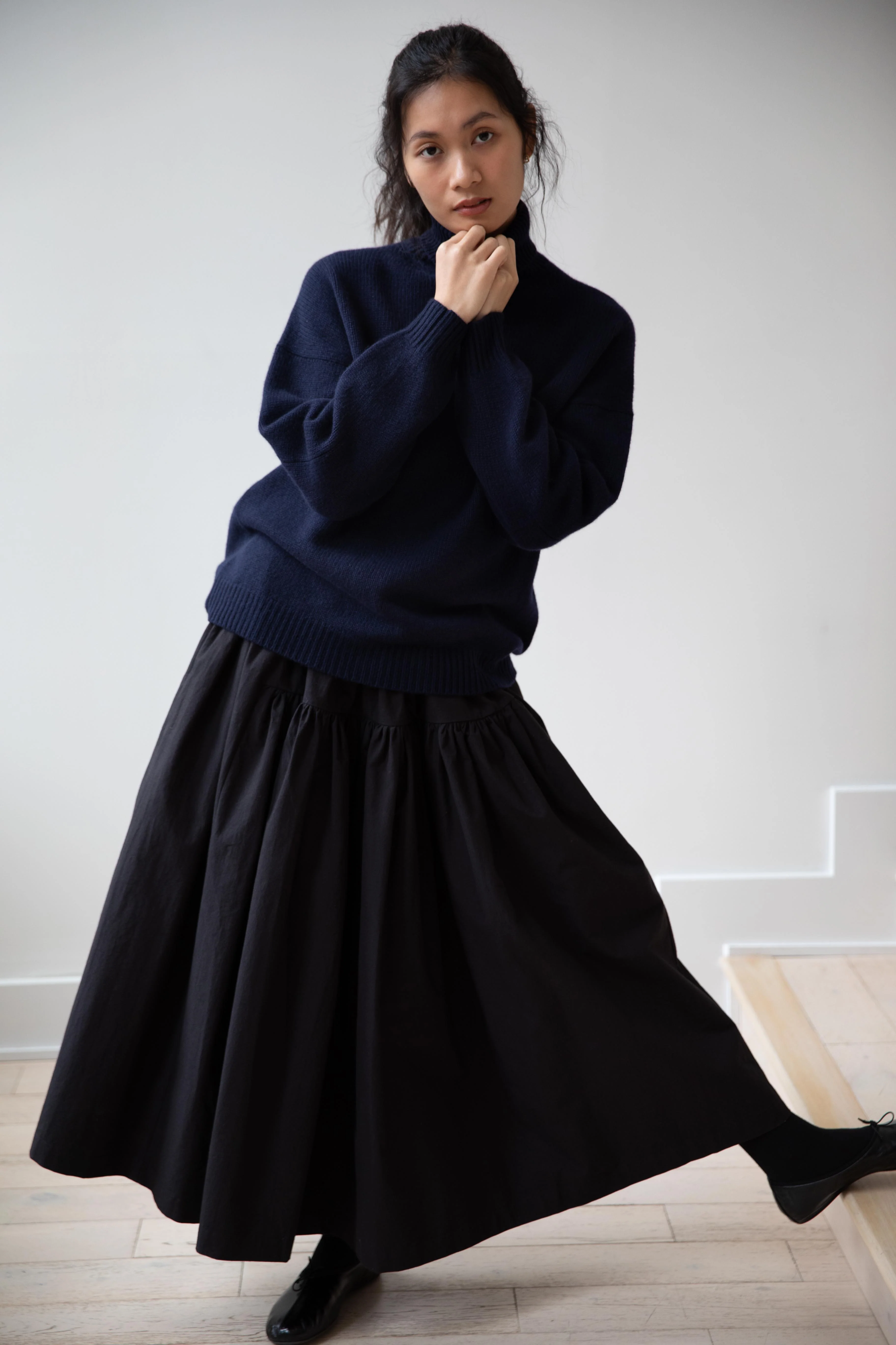 Arts & Science | Back Line Turtleneck Sweater in Navy - Image 6
