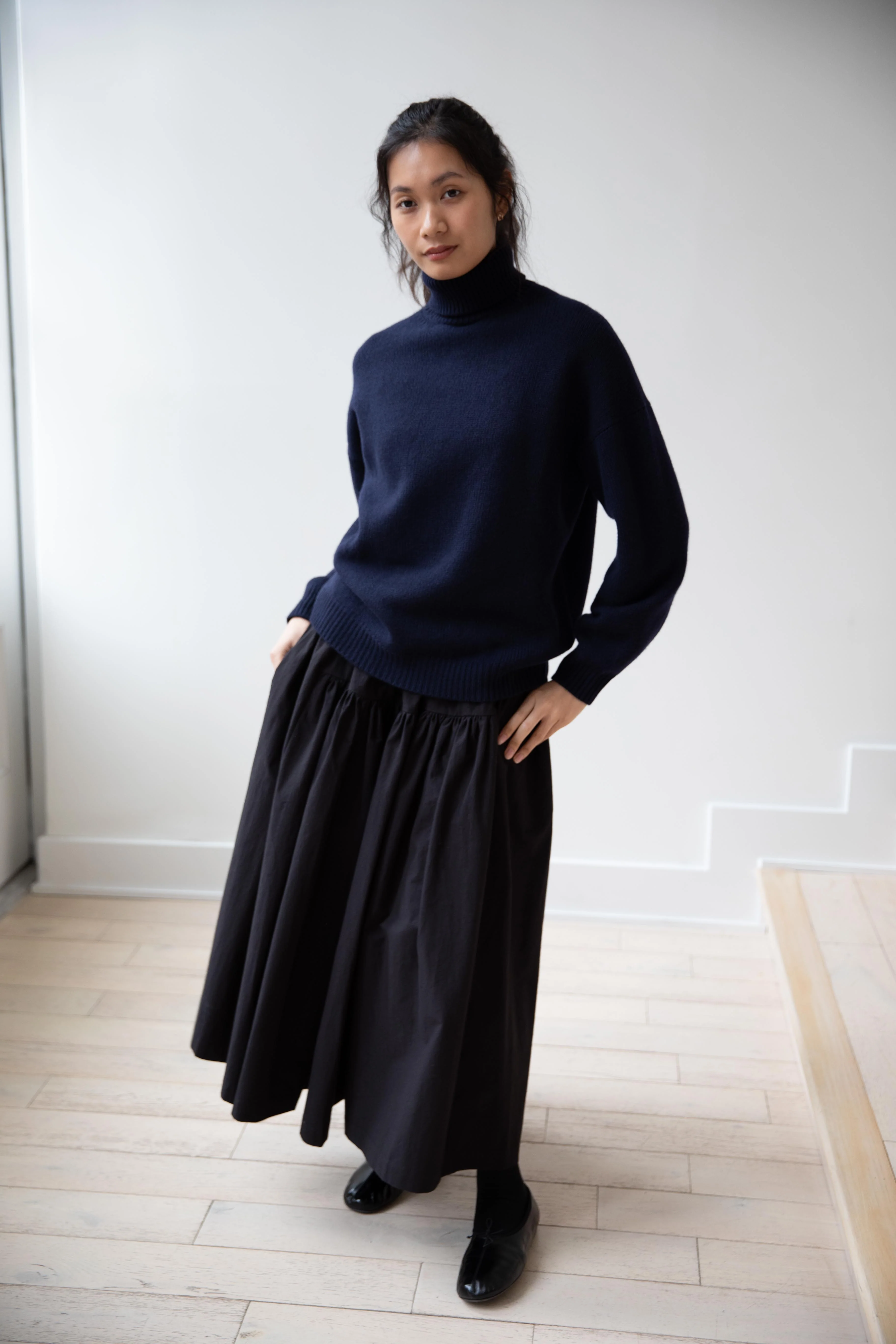 Arts & Science | Back Line Turtleneck Sweater in Navy - Image 7