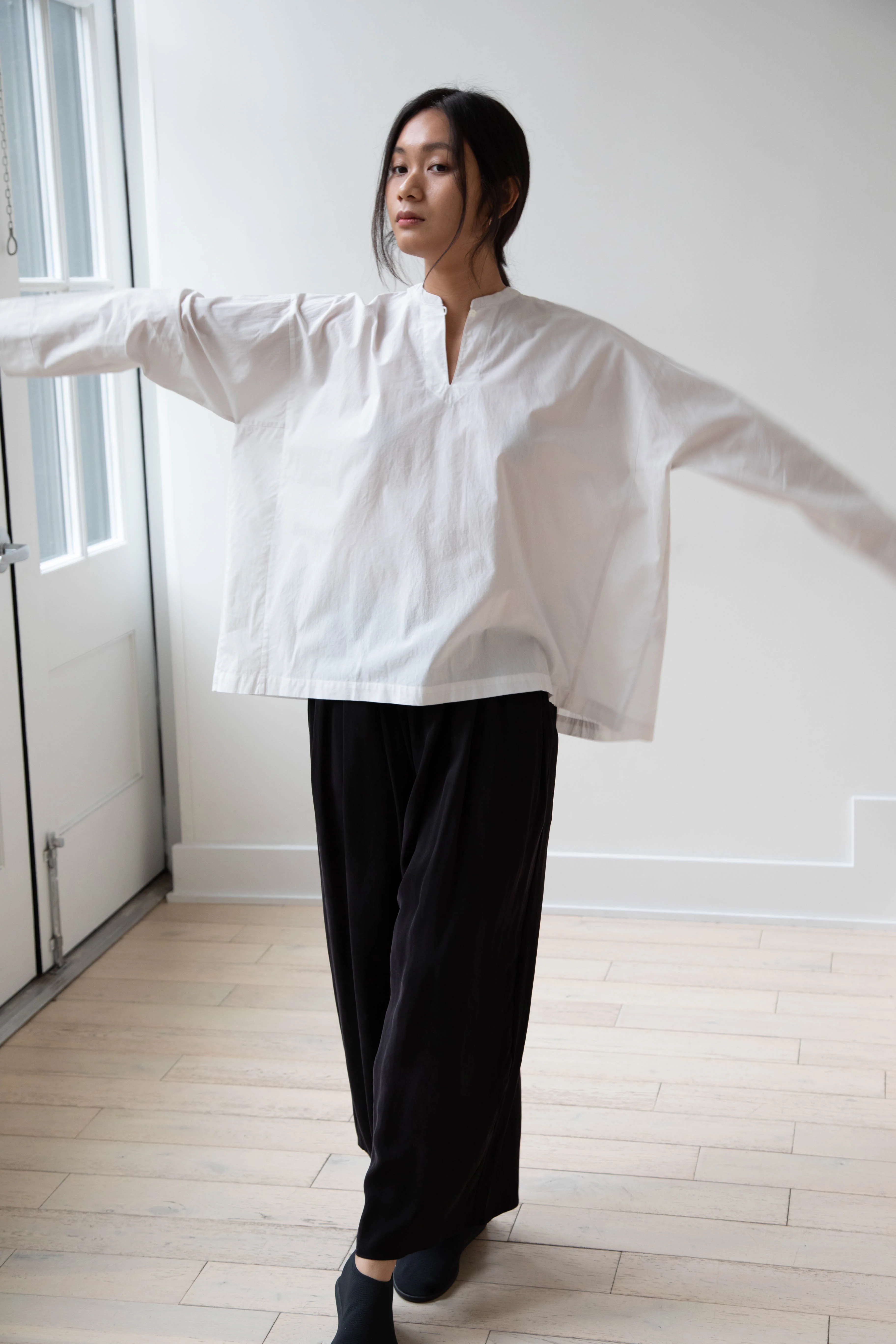 Arts & Science | Back Smocking Blouse in Vintage White - Image 13