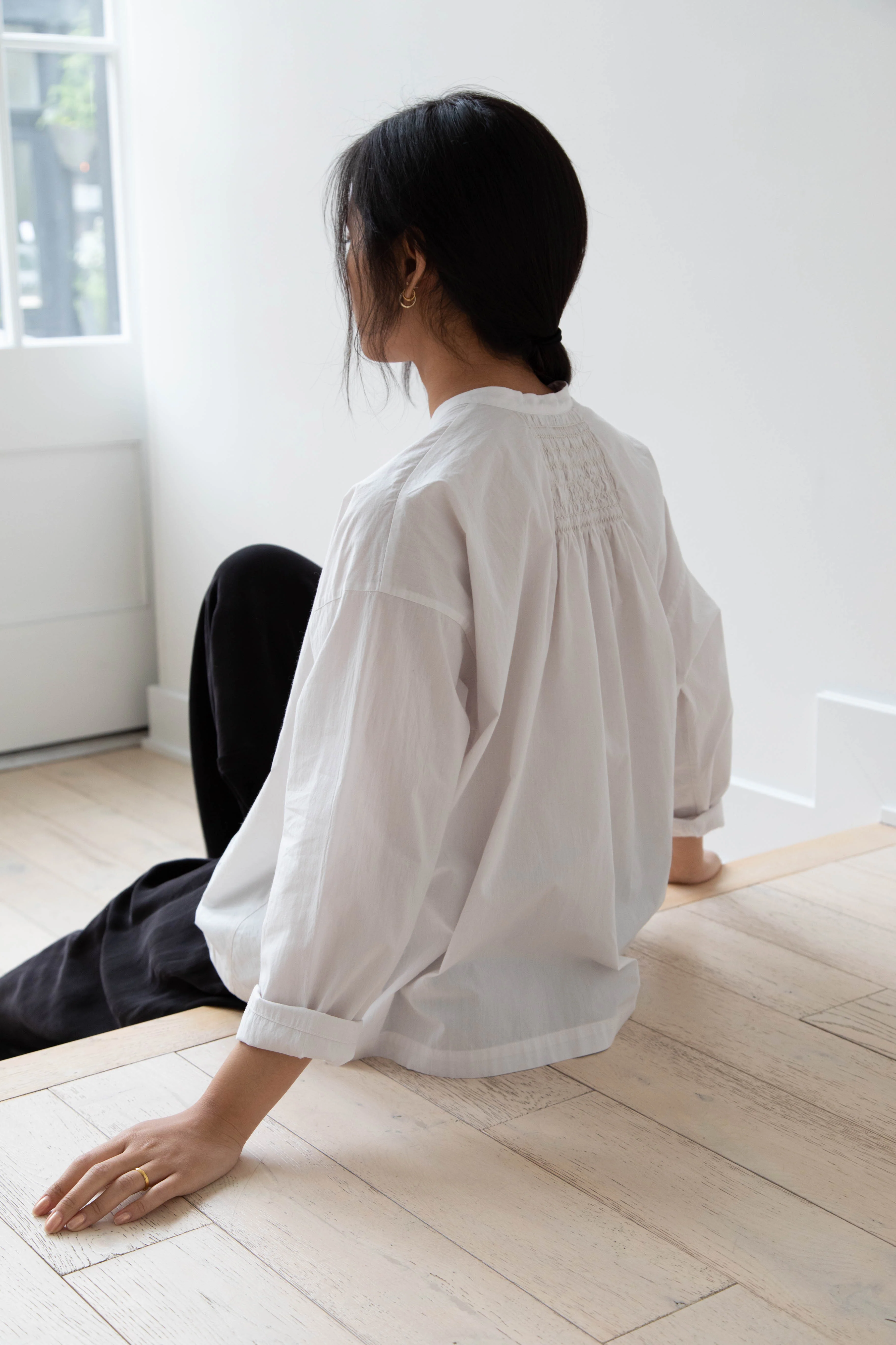 Arts & Science | Back Smocking Blouse in Vintage White - Image 35