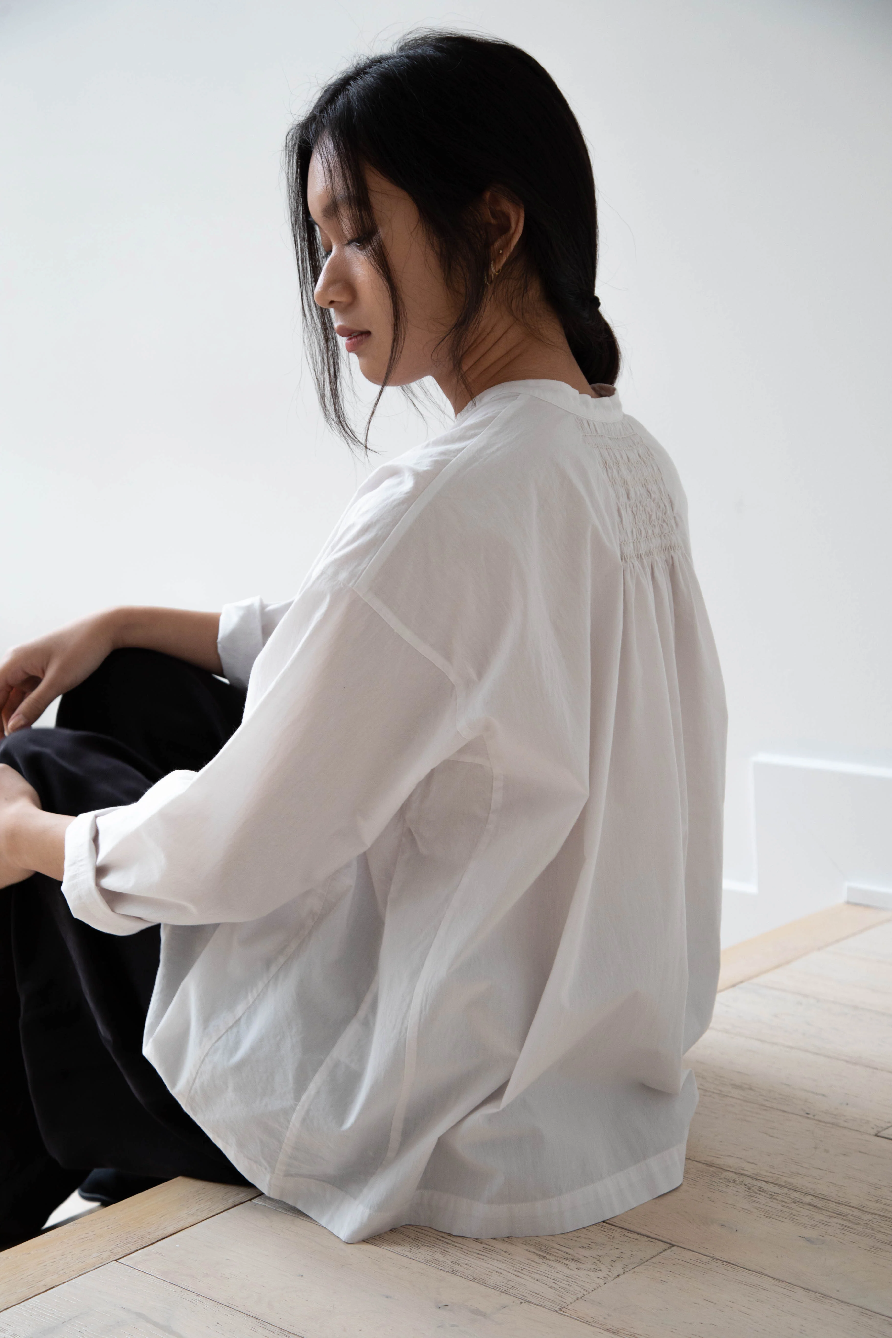 Arts & Science | Back Smocking Blouse in Vintage White - Image 36