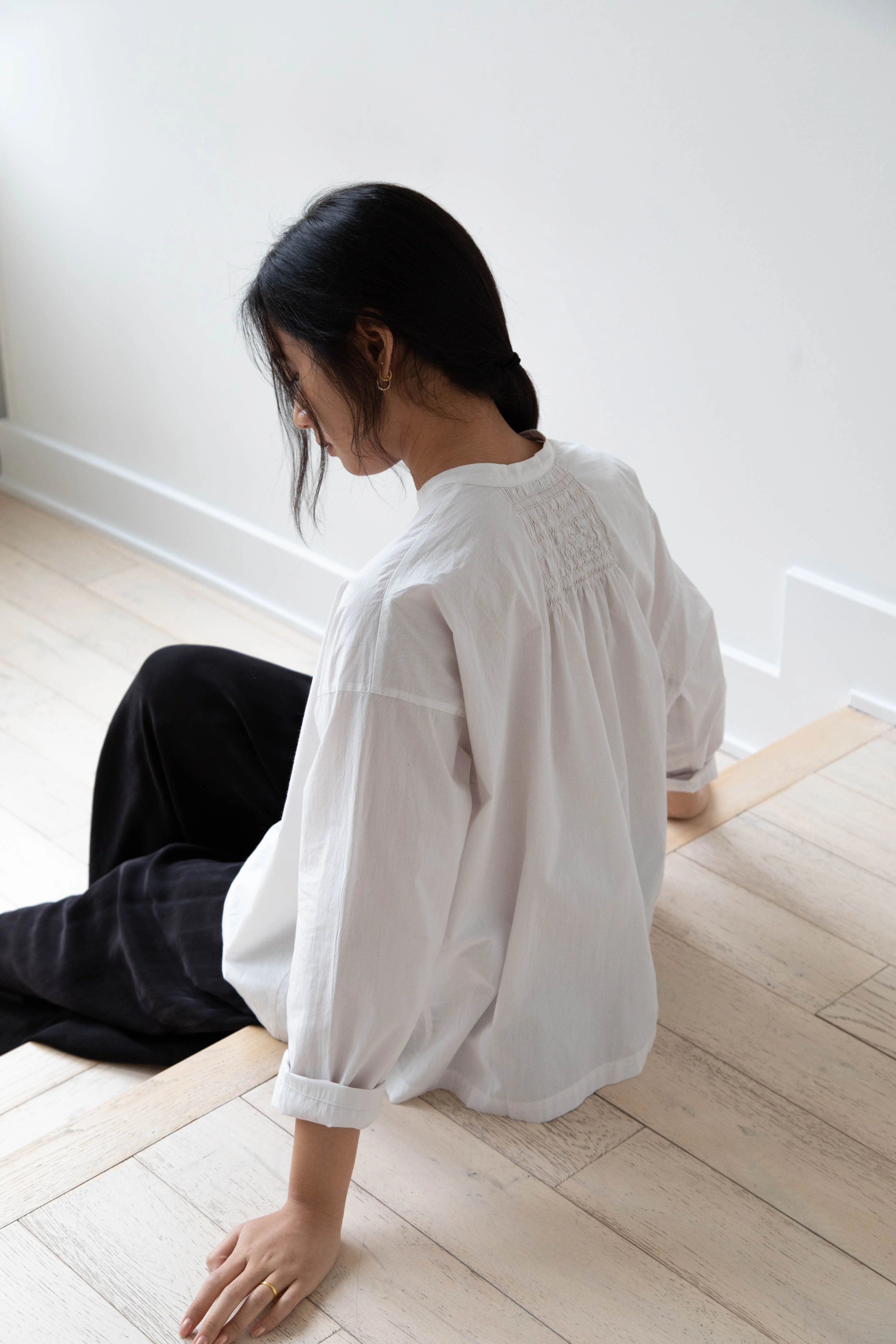 Arts & Science | Back Smocking Blouse in Vintage White - Image 5