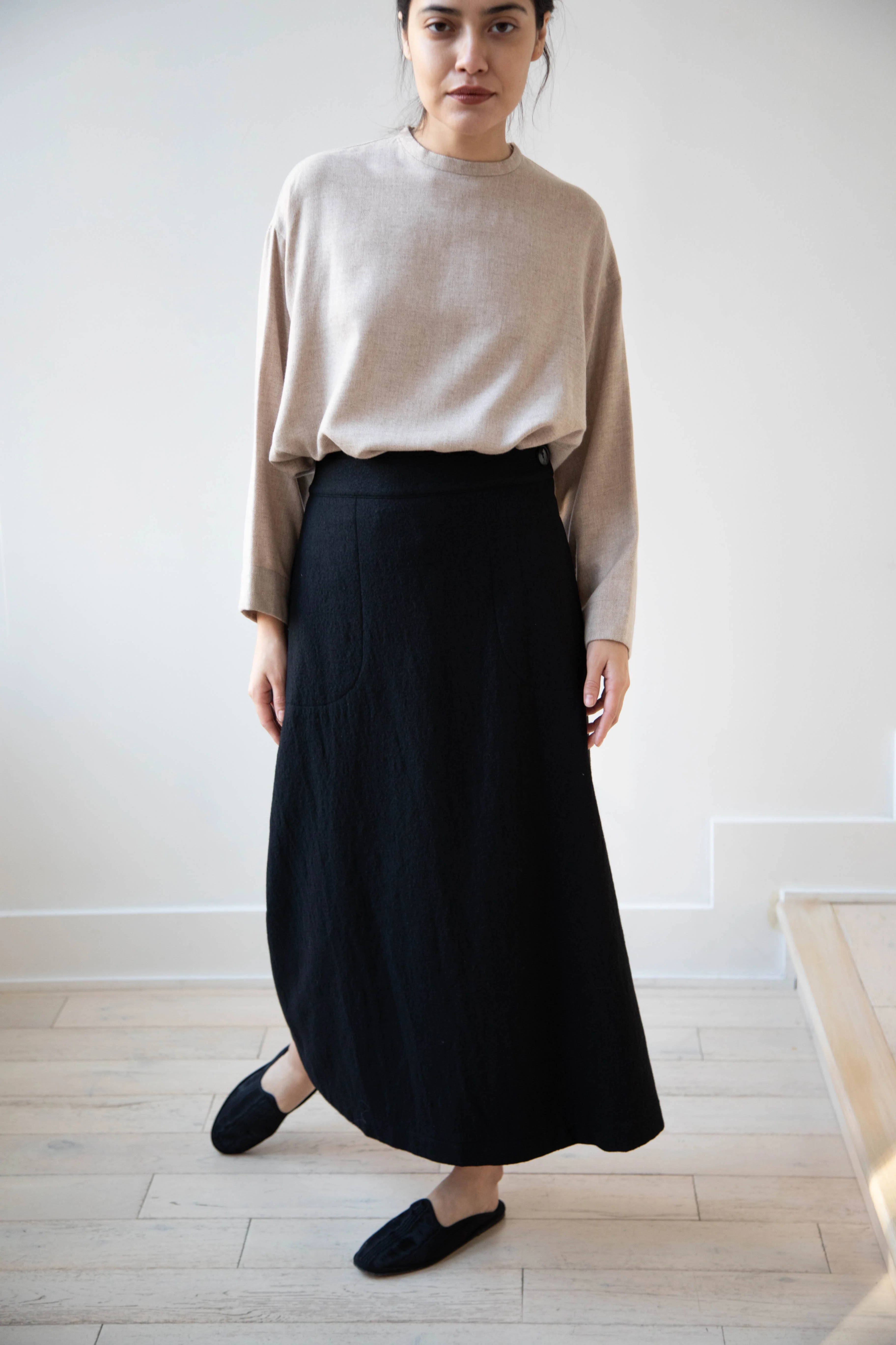 Arts & Science Flared Skirt in Wool - Image 4
