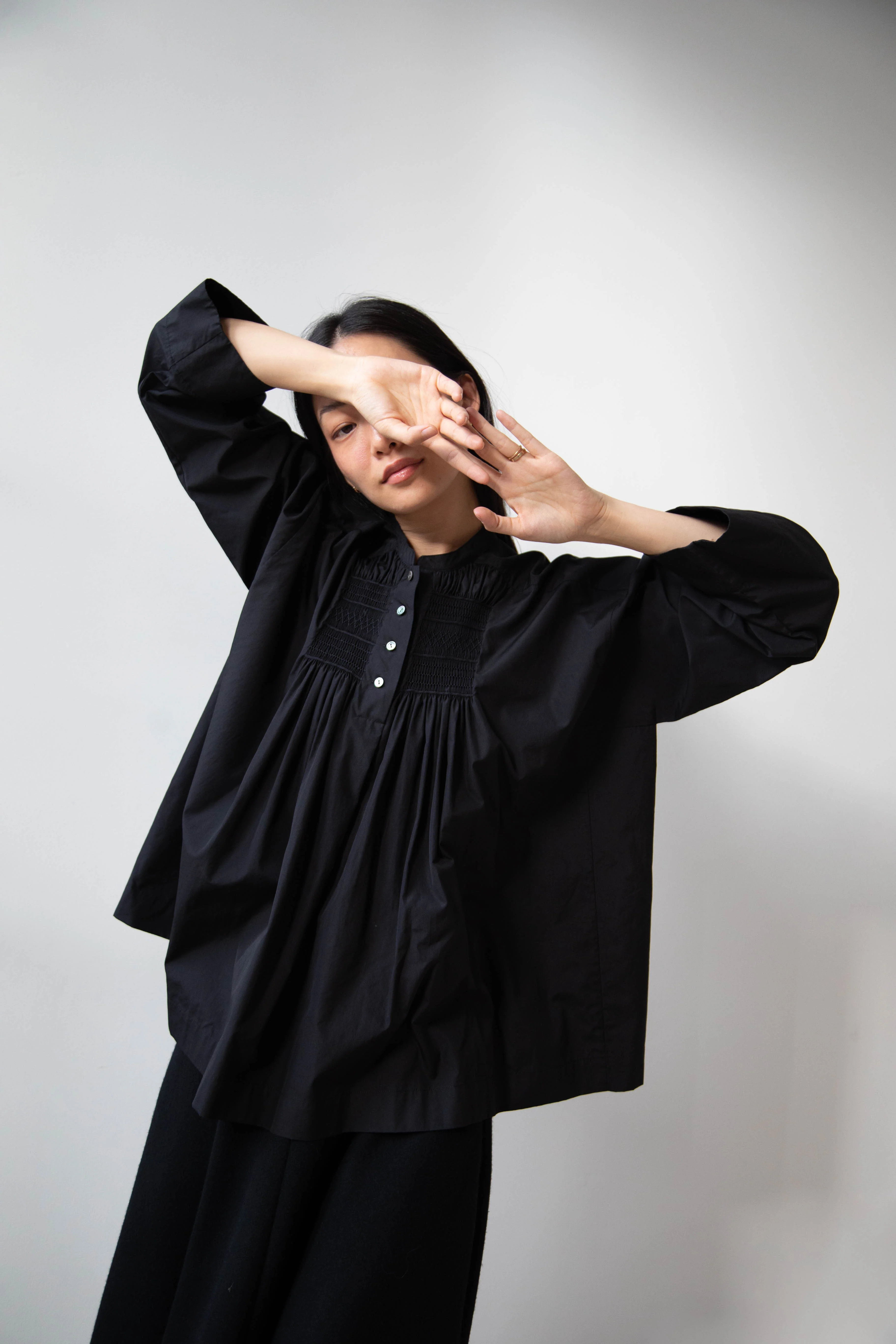 Arts & Science | Front Smocked Tent Line Shirt - Image 2