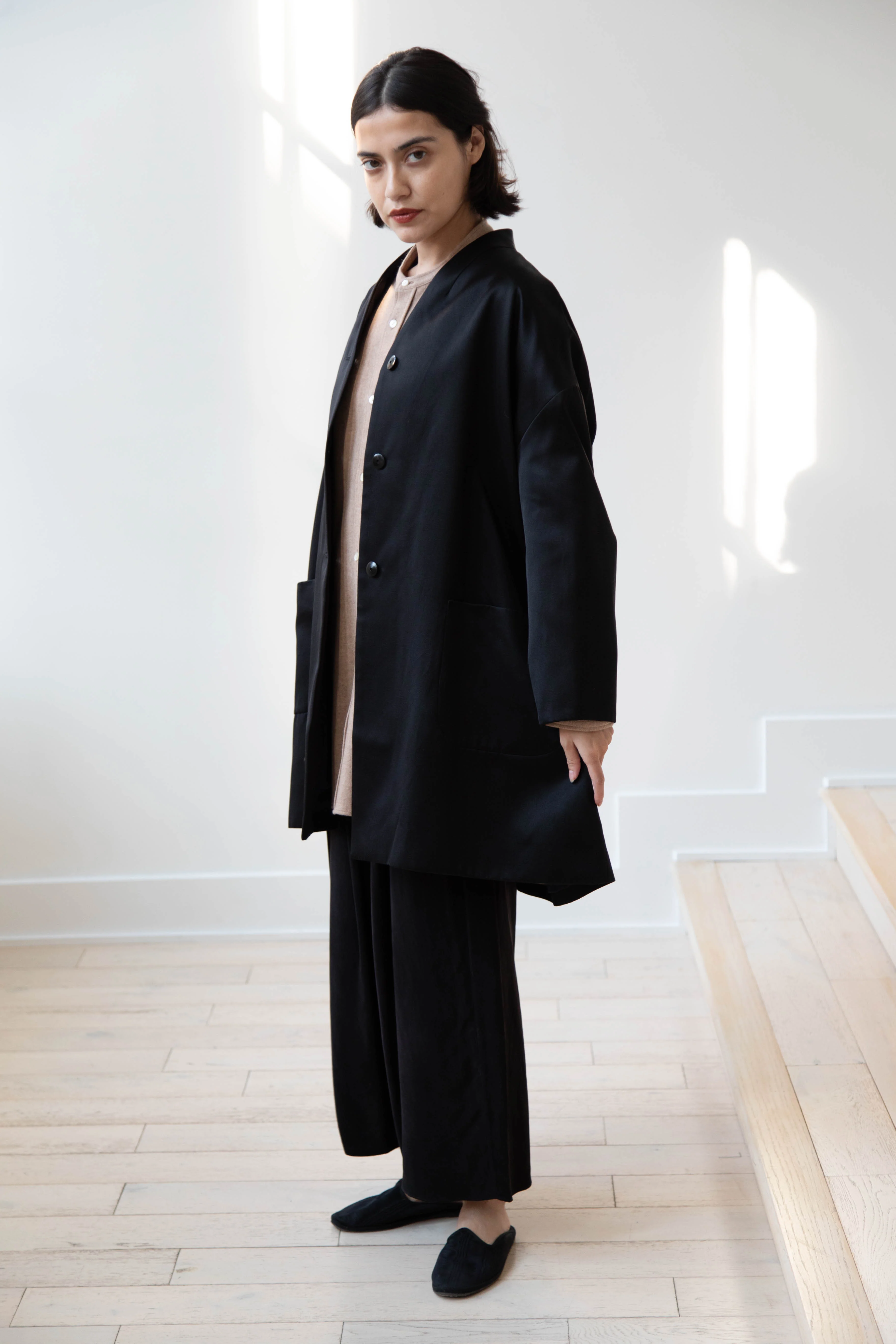 Arts & Science | Robe Cardigan Jacket in Cotton Silk Satin - Image 10