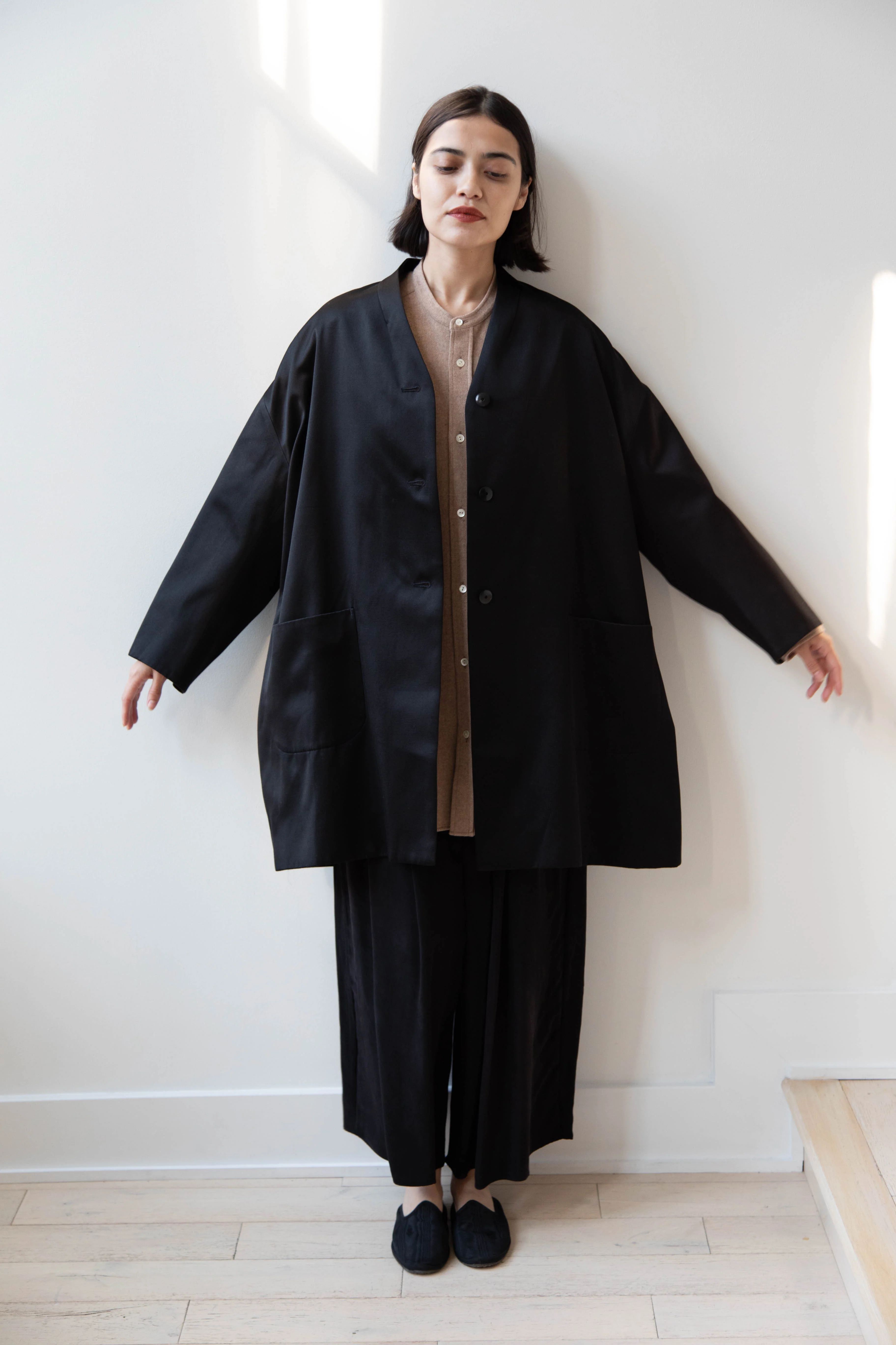 Arts & Science | Robe Cardigan Jacket in Cotton Silk Satin - Image 15