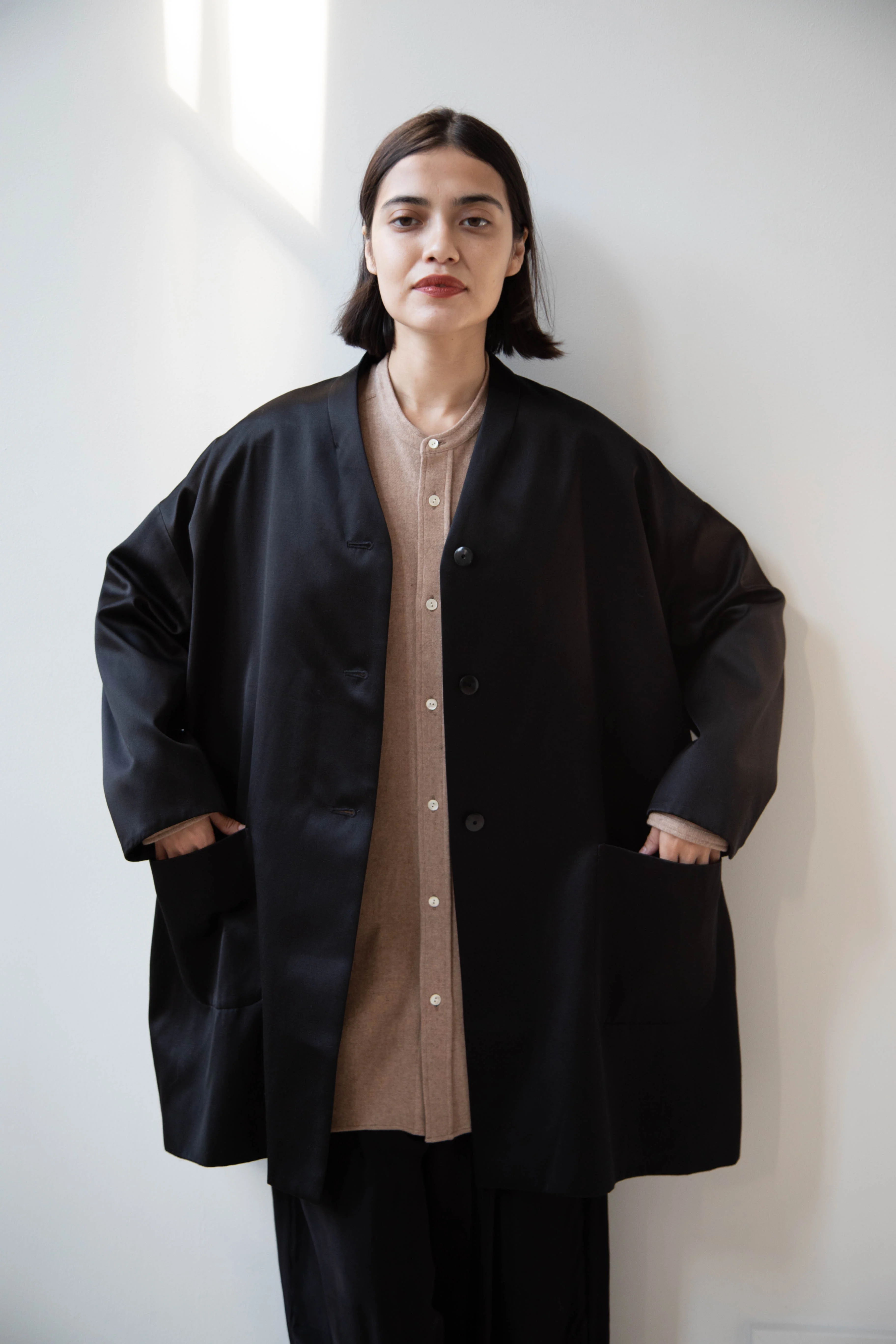 Arts & Science | Robe Cardigan Jacket in Cotton Silk Satin - Image 17