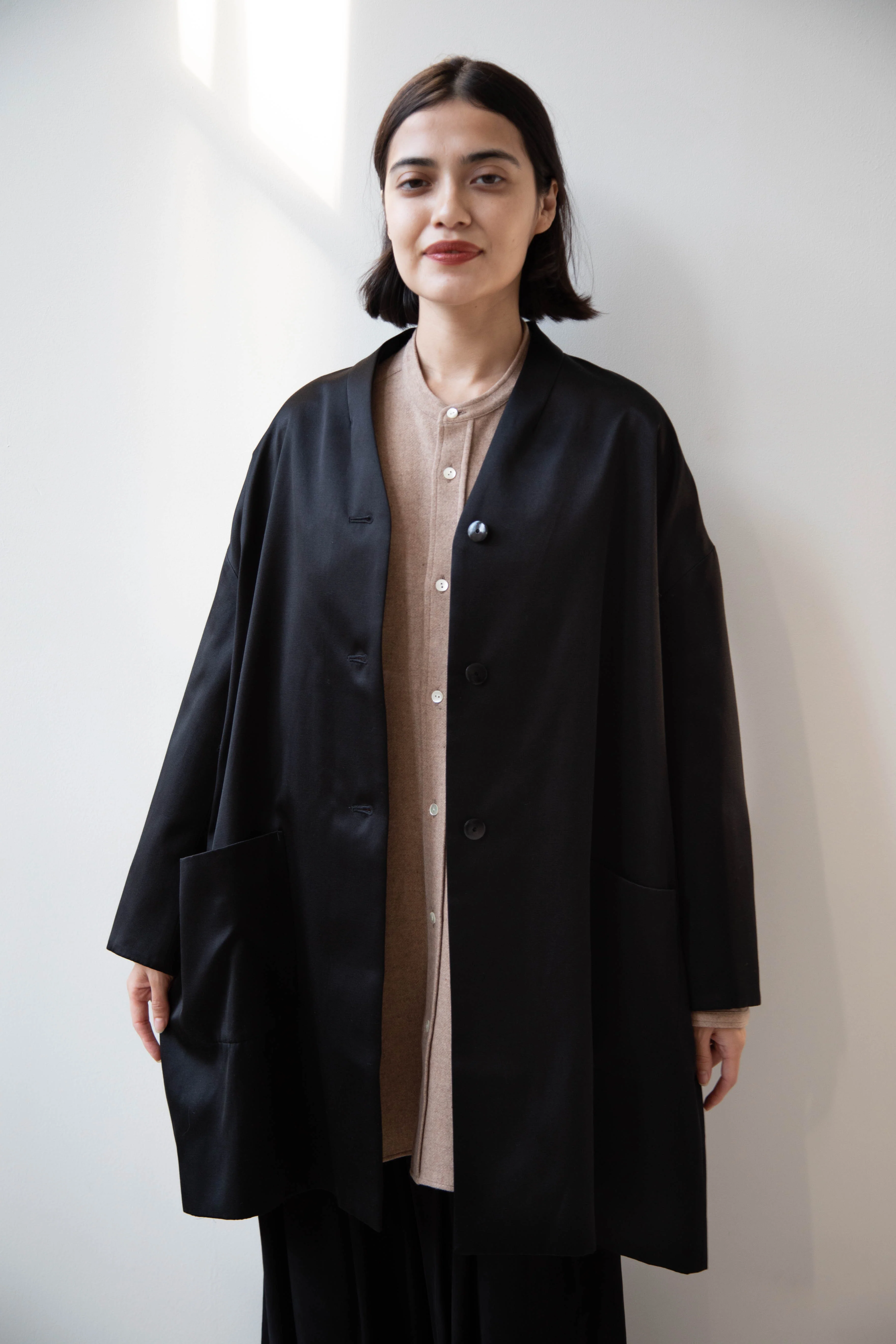 Arts & Science | Robe Cardigan Jacket in Cotton Silk Satin - Image 18