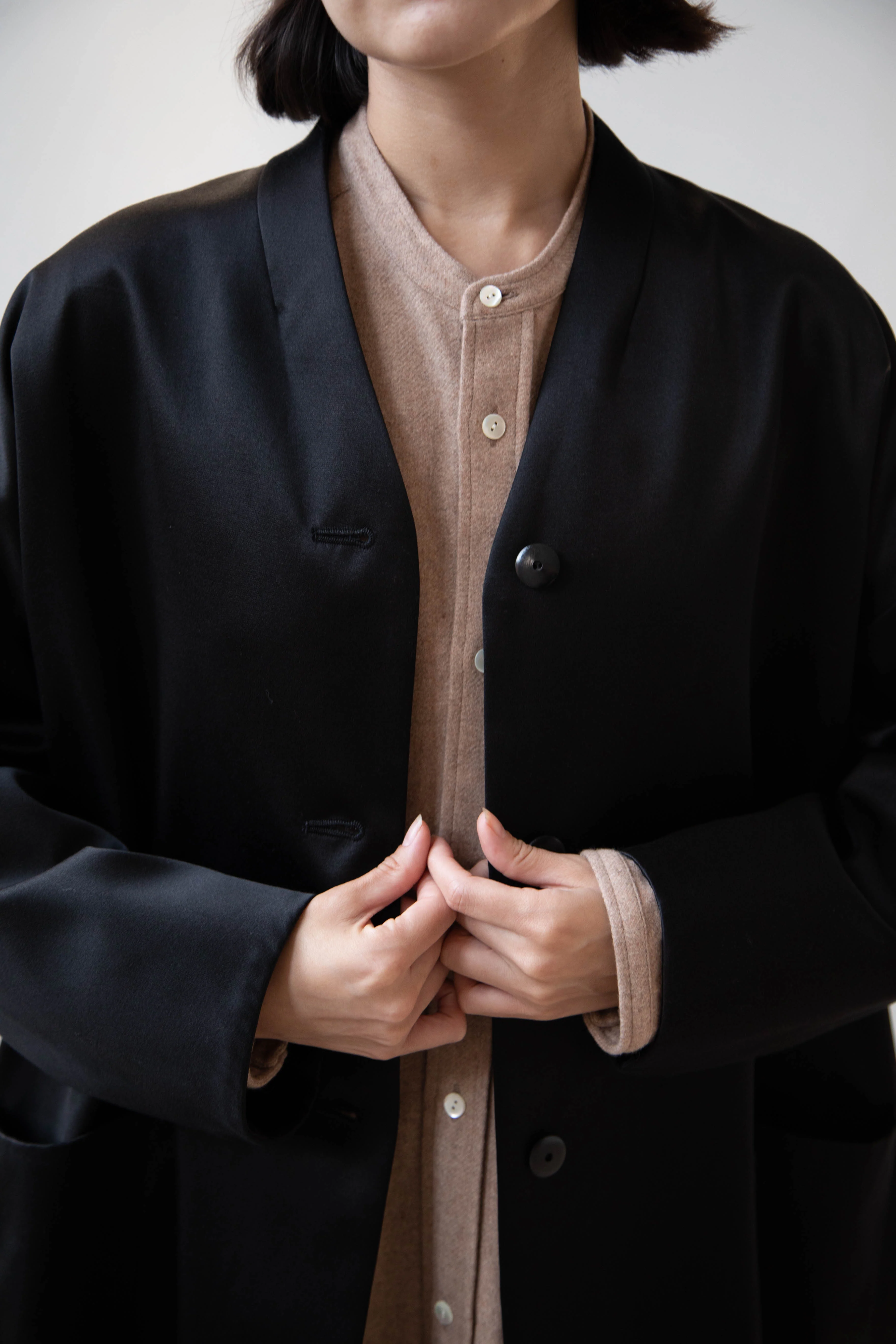 Arts & Science | Robe Cardigan Jacket in Cotton Silk Satin - Image 22