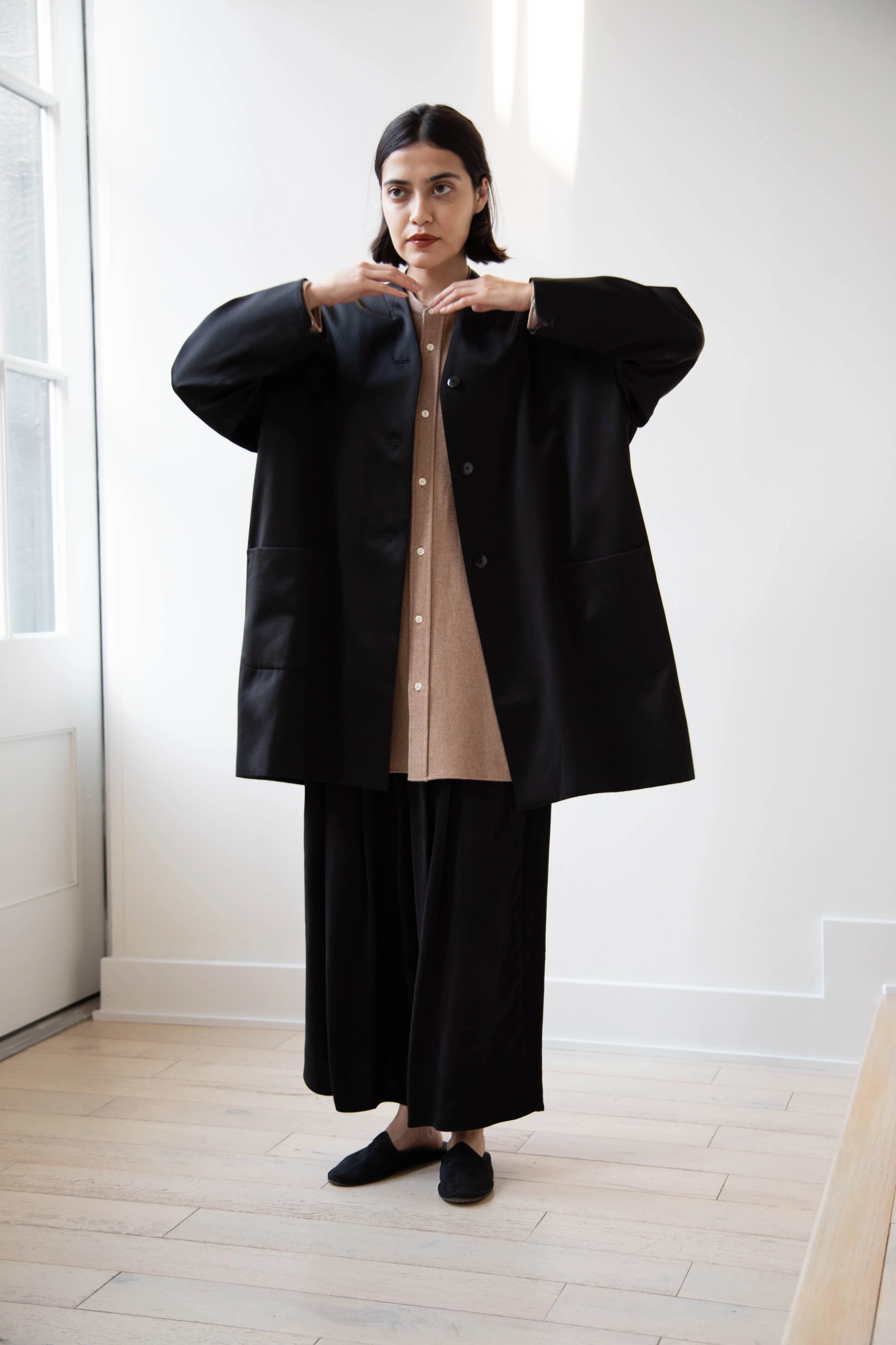 Arts & Science | Robe Cardigan Jacket in Cotton Silk Satin - Image 26