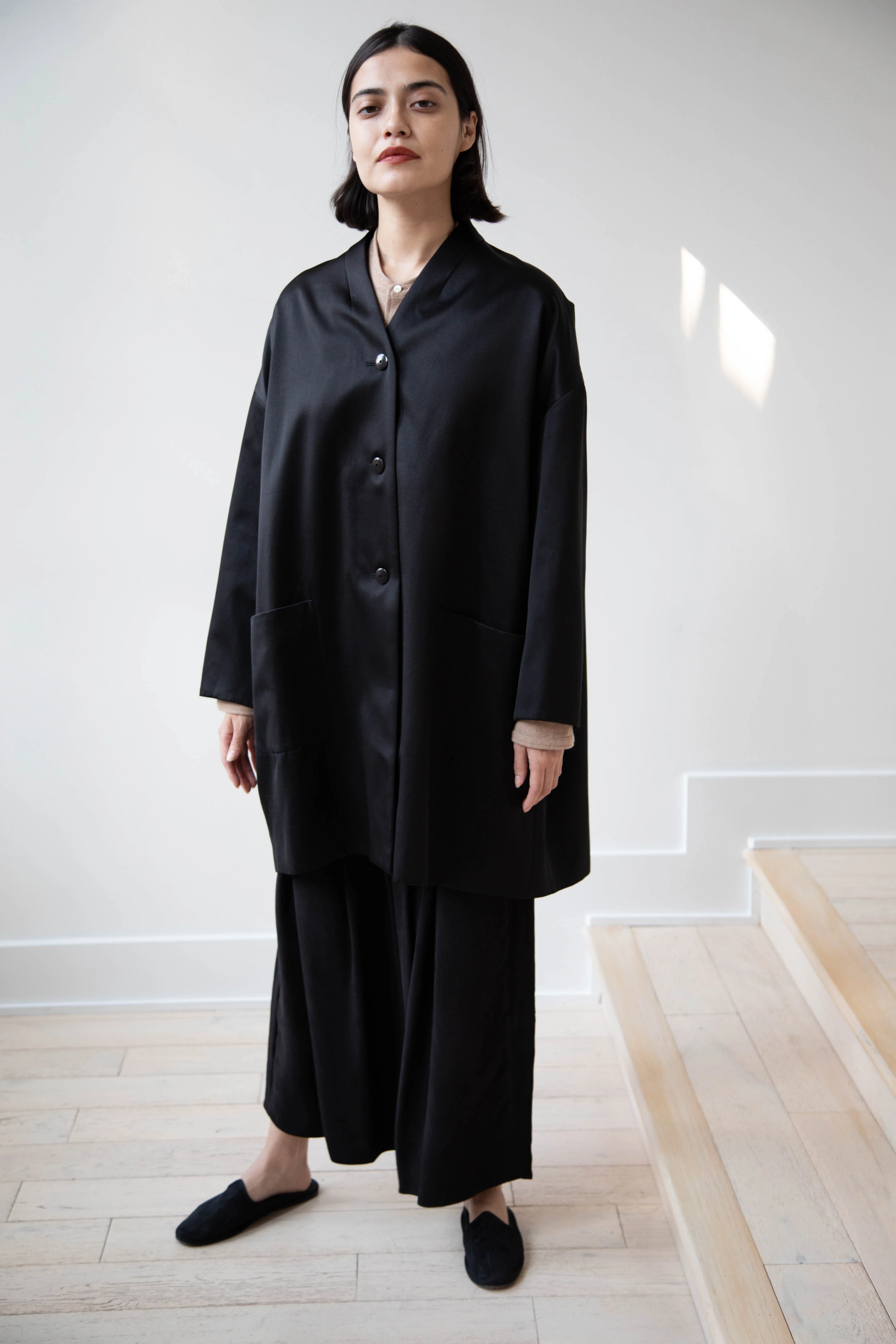 Arts & Science | Robe Cardigan Jacket in Cotton Silk Satin - Image 30
