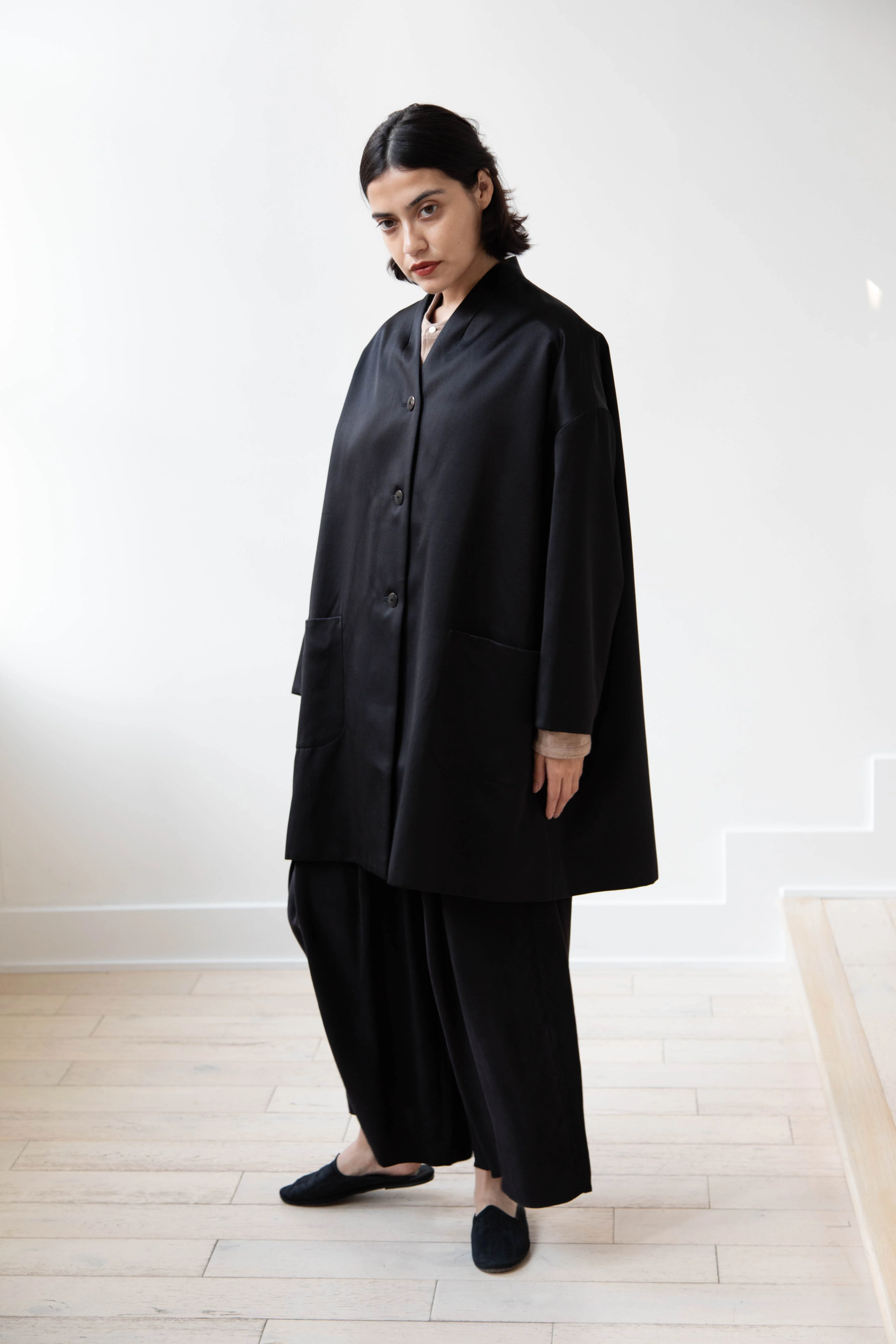 Arts & Science | Robe Cardigan Jacket in Cotton Silk Satin - Image 31