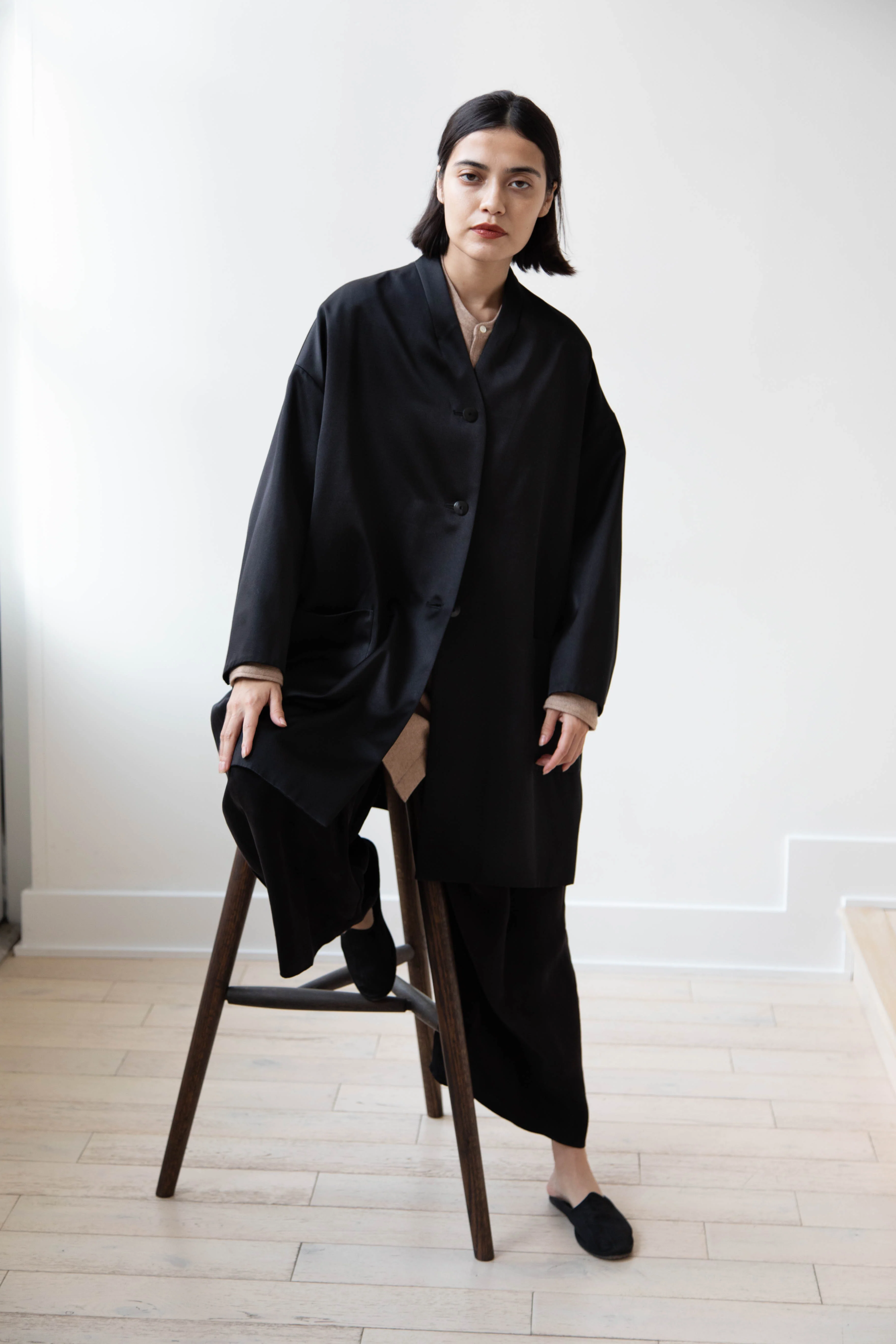 Arts & Science | Robe Cardigan Jacket in Cotton Silk Satin - Image 33