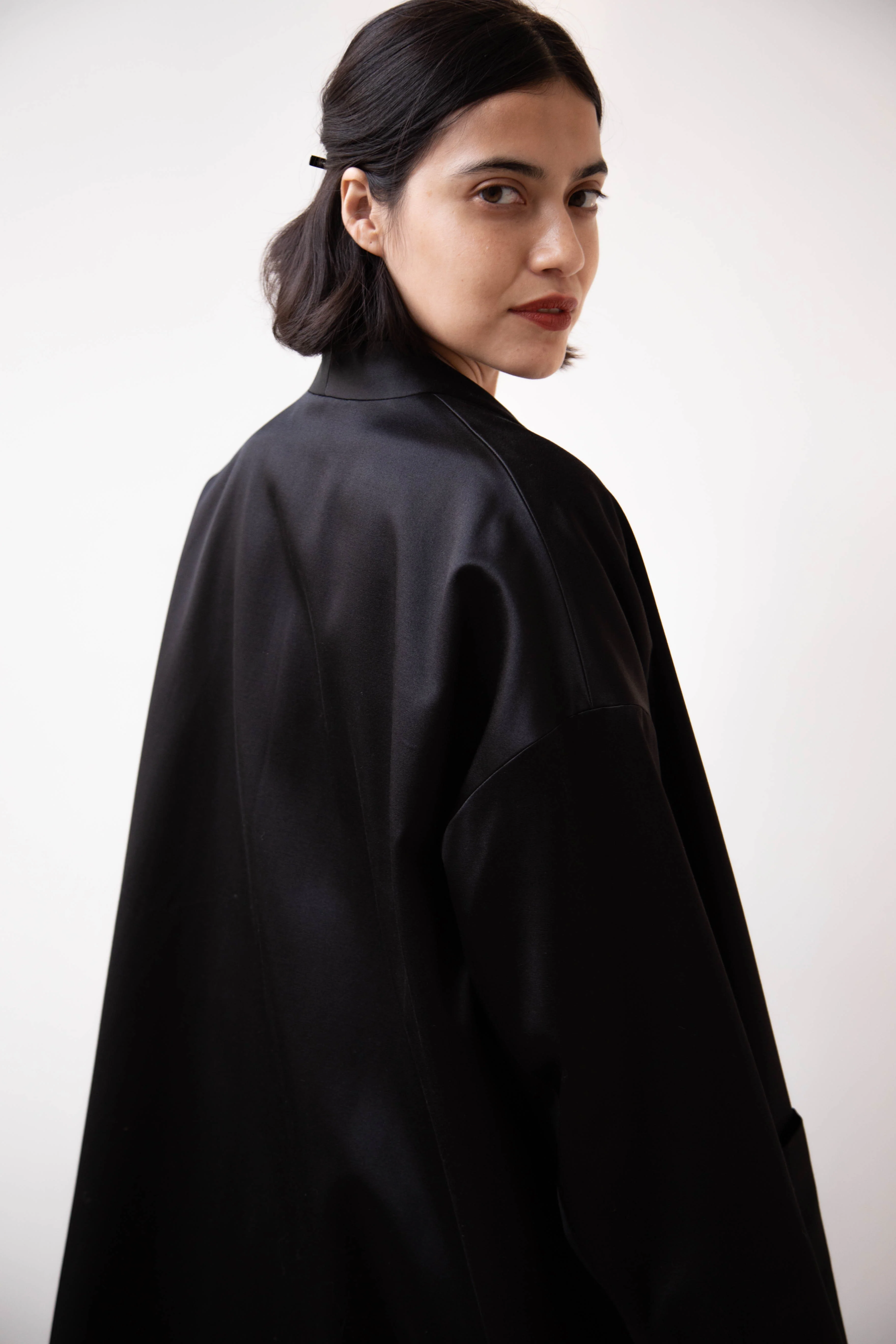 Arts & Science | Robe Cardigan Jacket in Cotton Silk Satin - Image 6
