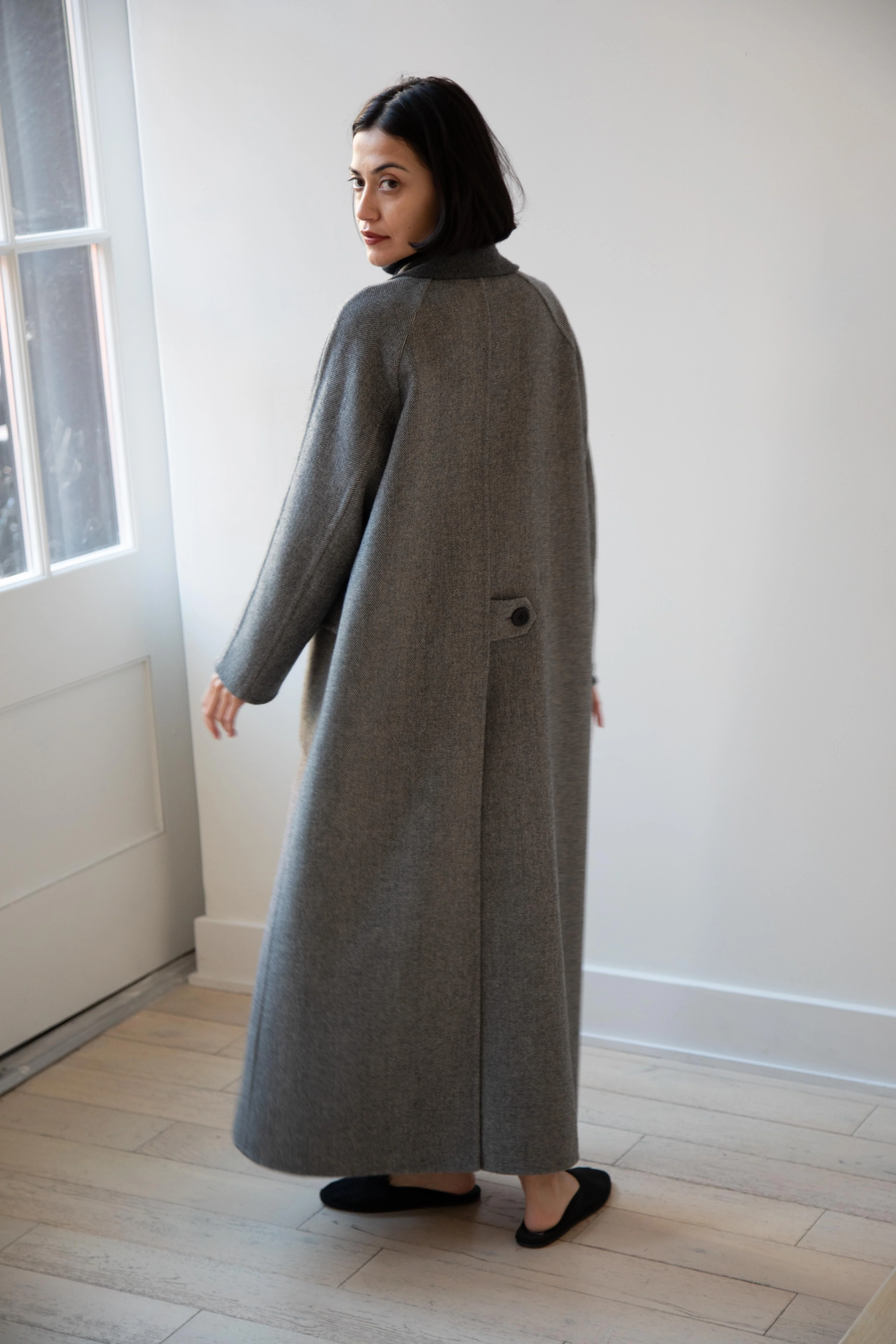 Asciari | Louise Coat in Grey Herringbone - Image 43