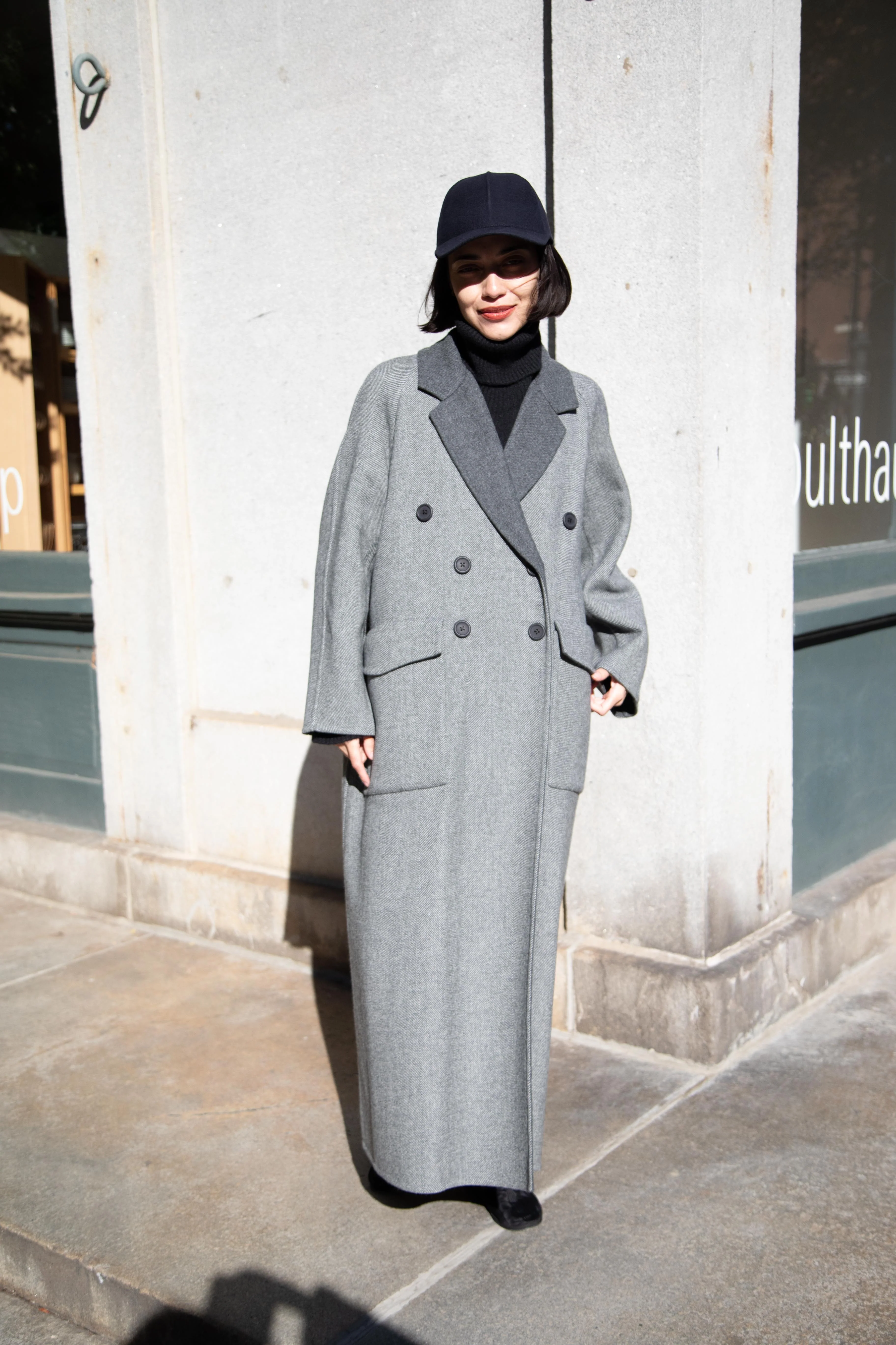 Asciari | Louise Coat in Grey Herringbone - Image 7
