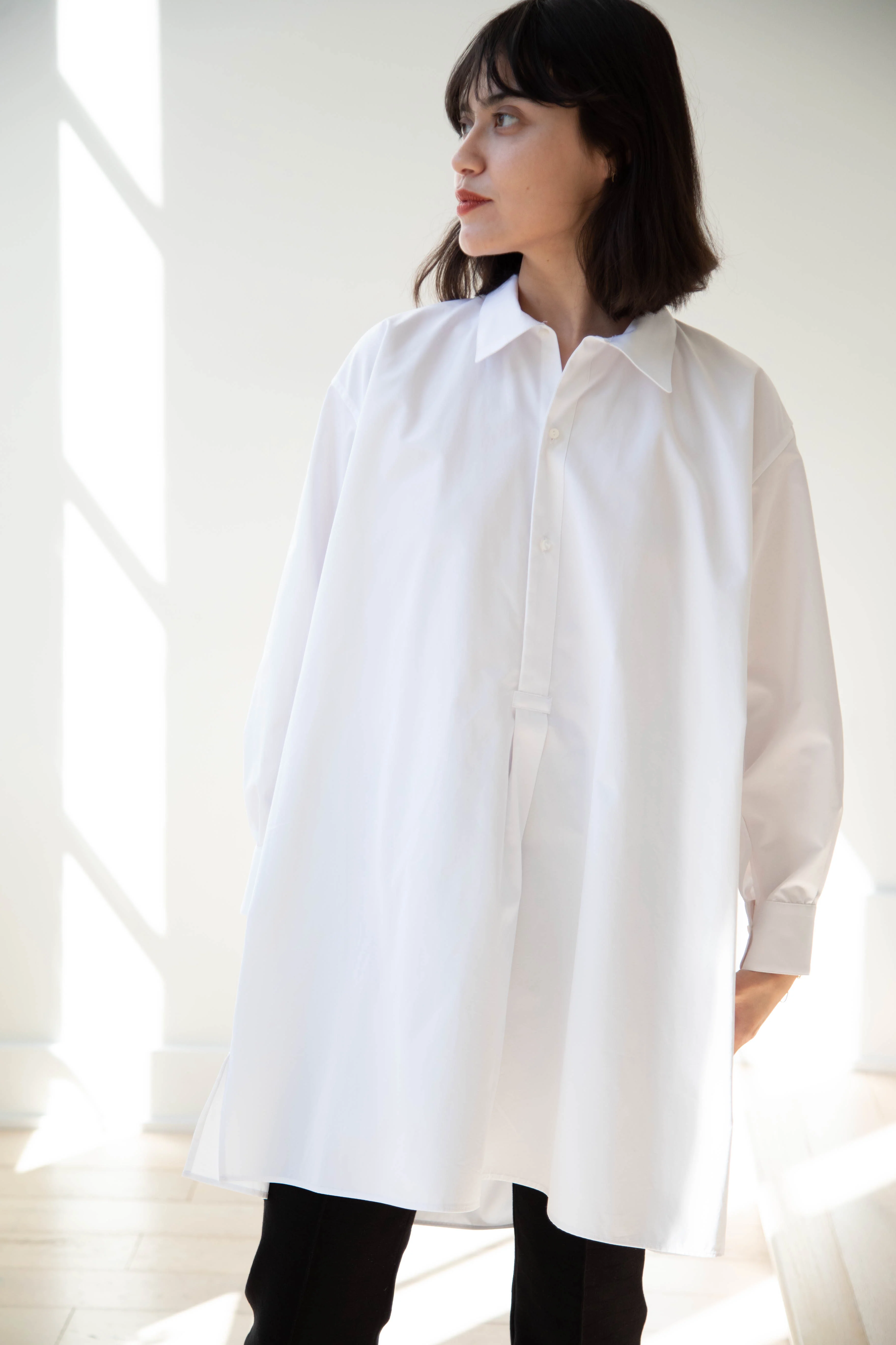 Asciari | Paris Tunic in White Poplin - Image 12
