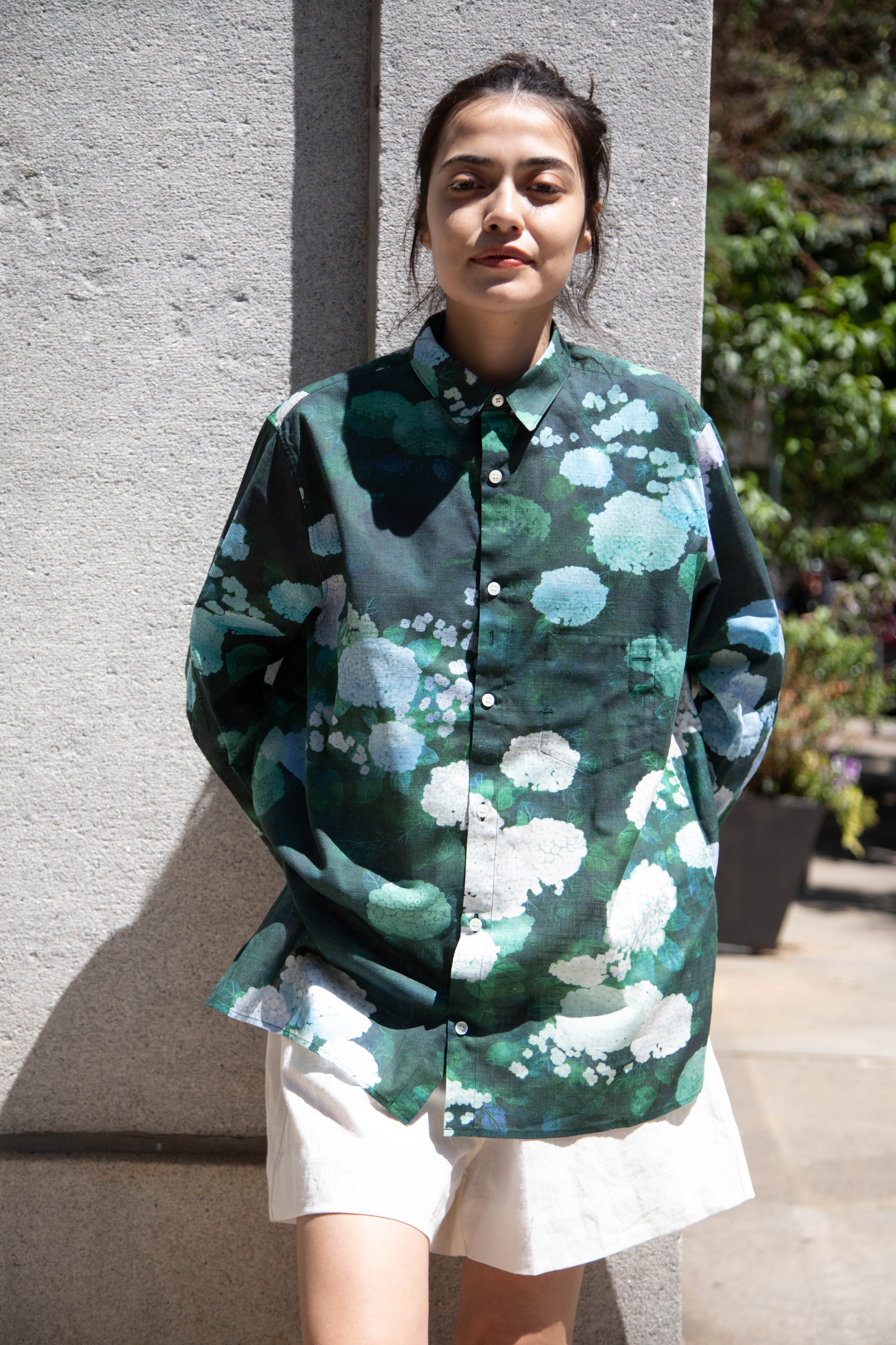 Aseedonclöud | Button Up Blouse in Ajisai - Image 11