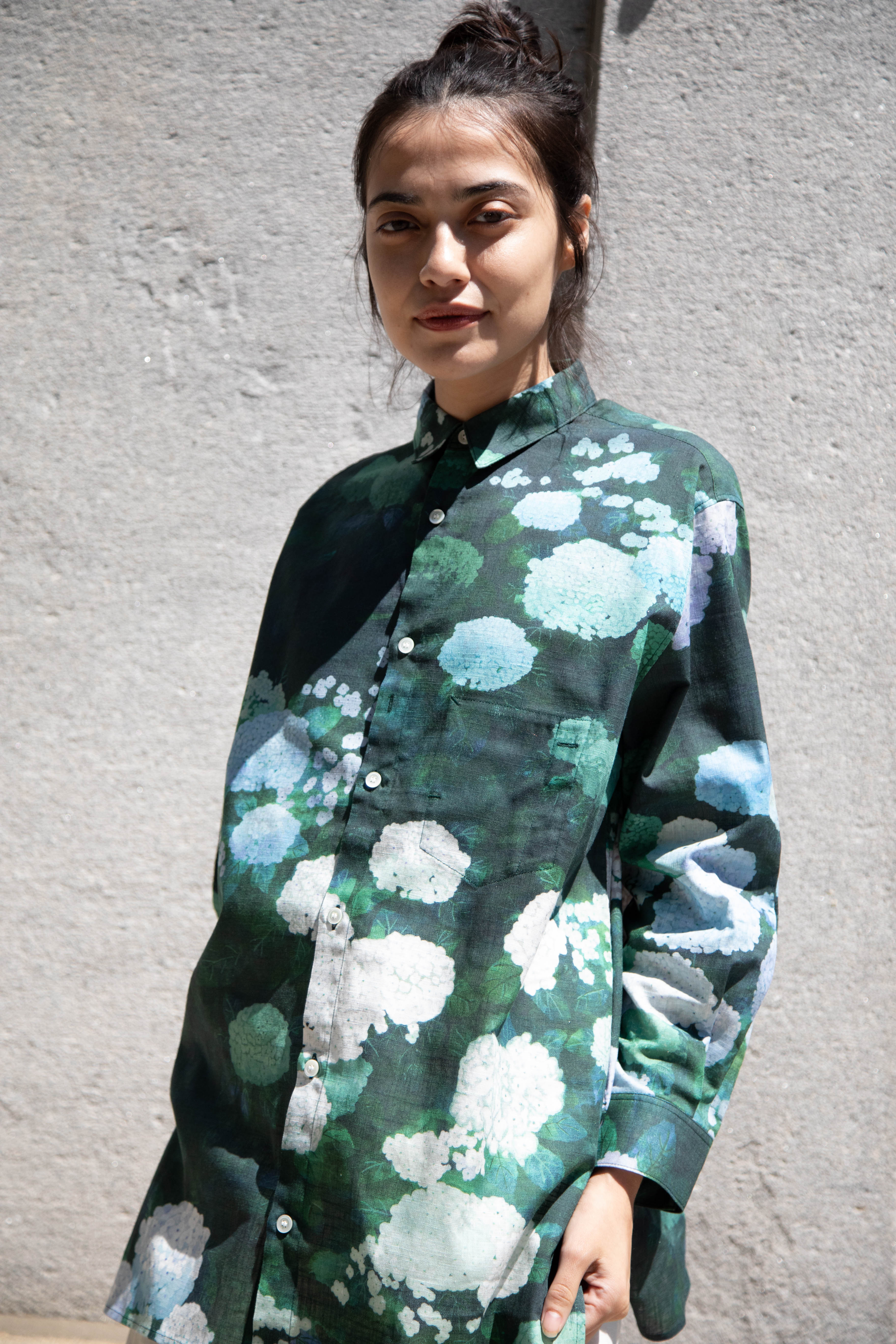 Aseedonclöud | Button Up Blouse in Ajisai - Image 12