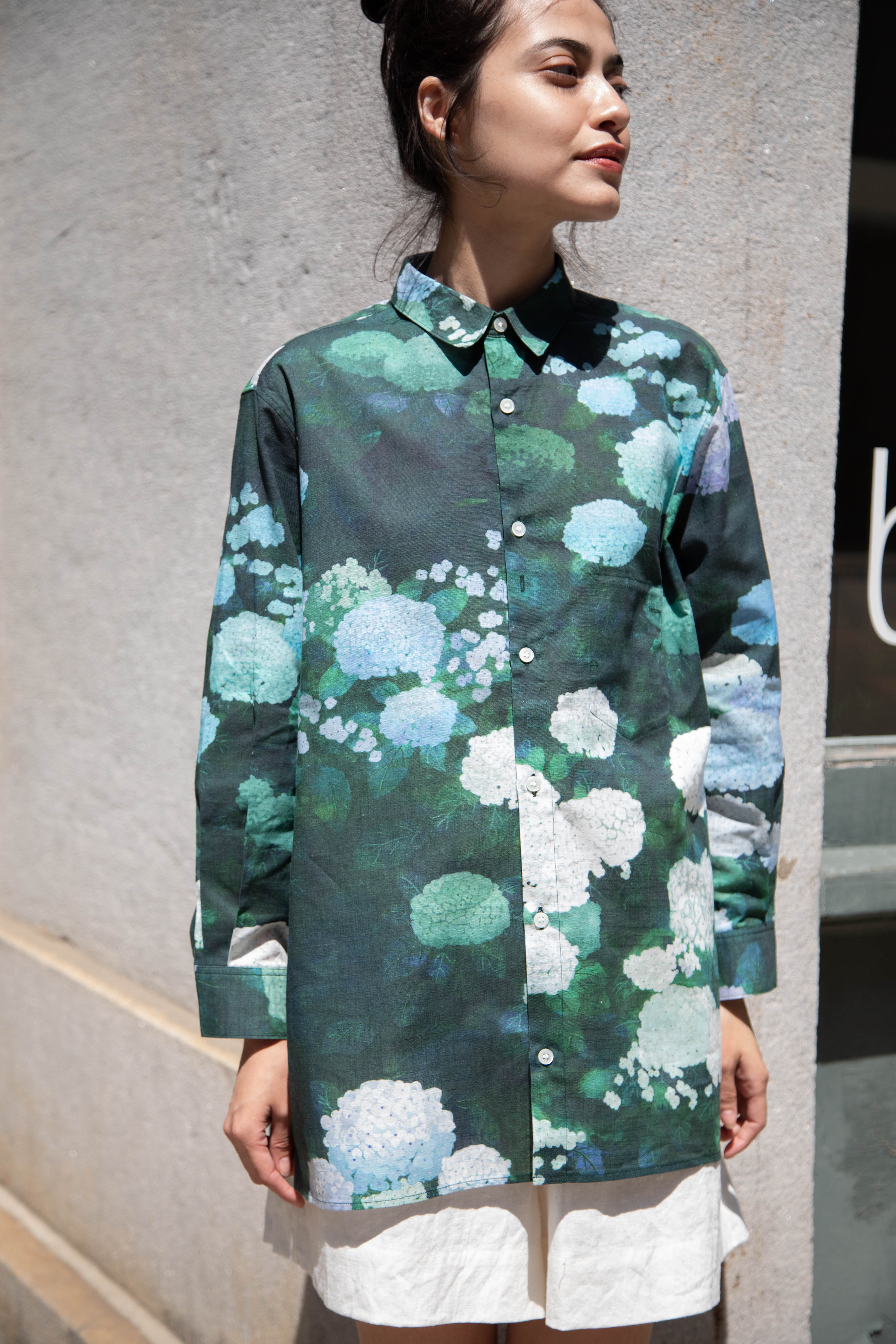 Aseedonclöud | Button Up Blouse in Ajisai - Image 22