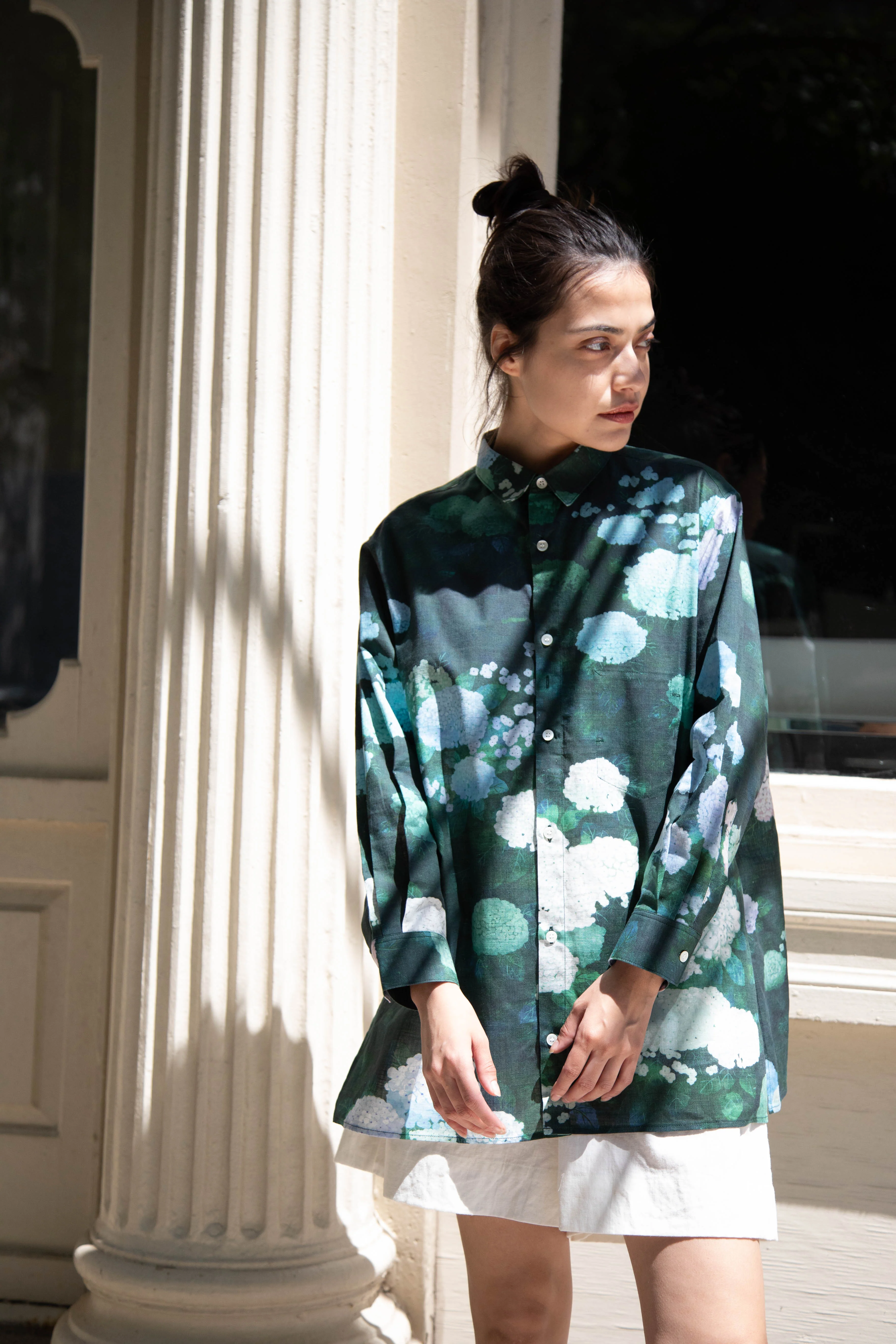 Aseedonclöud | Button Up Blouse in Ajisai - Image 23