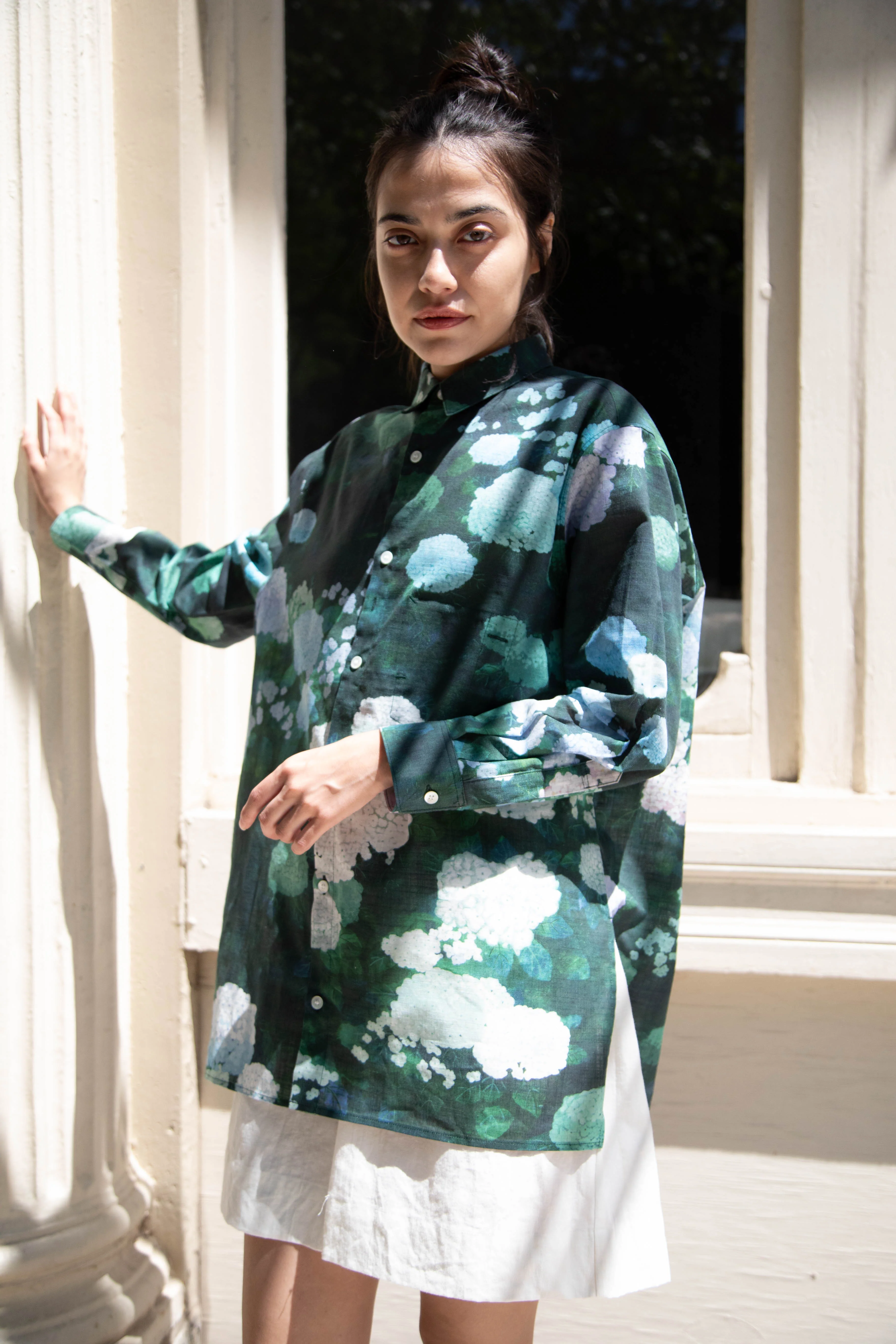 Aseedonclöud | Button Up Blouse in Ajisai - Image 24