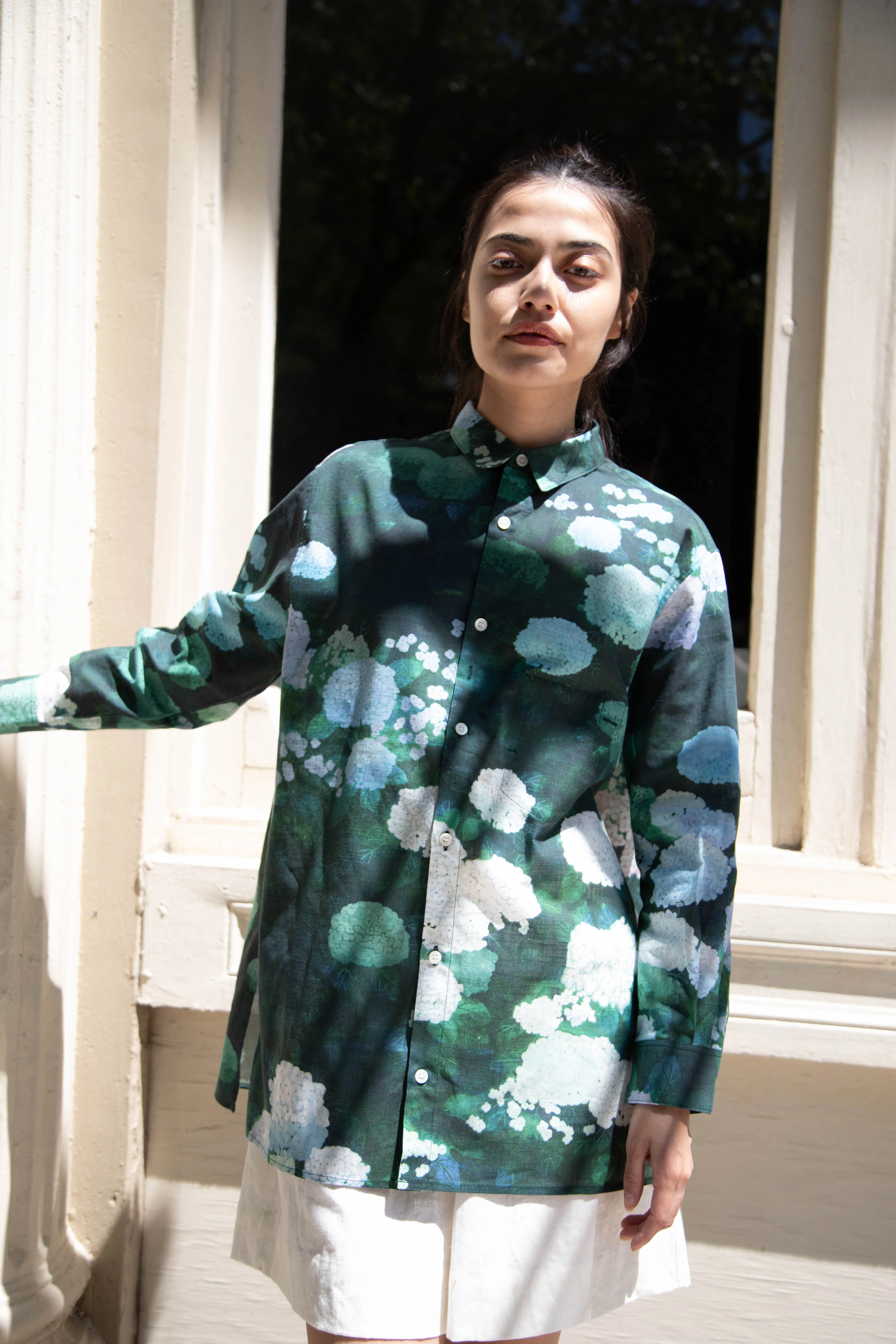 Aseedonclöud | Button Up Blouse in Ajisai - Image 25