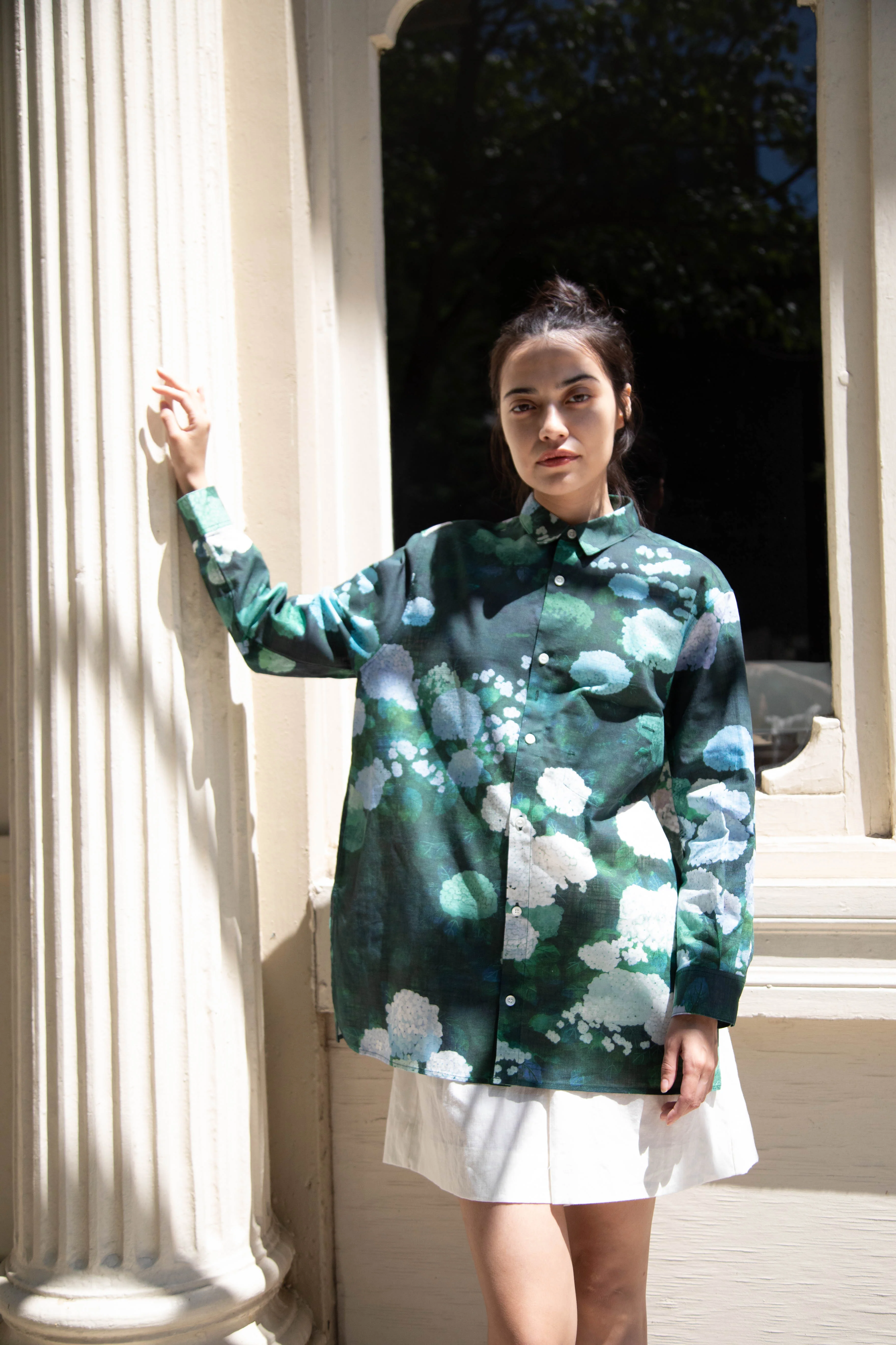 Aseedonclöud | Button Up Blouse in Ajisai - Image 26