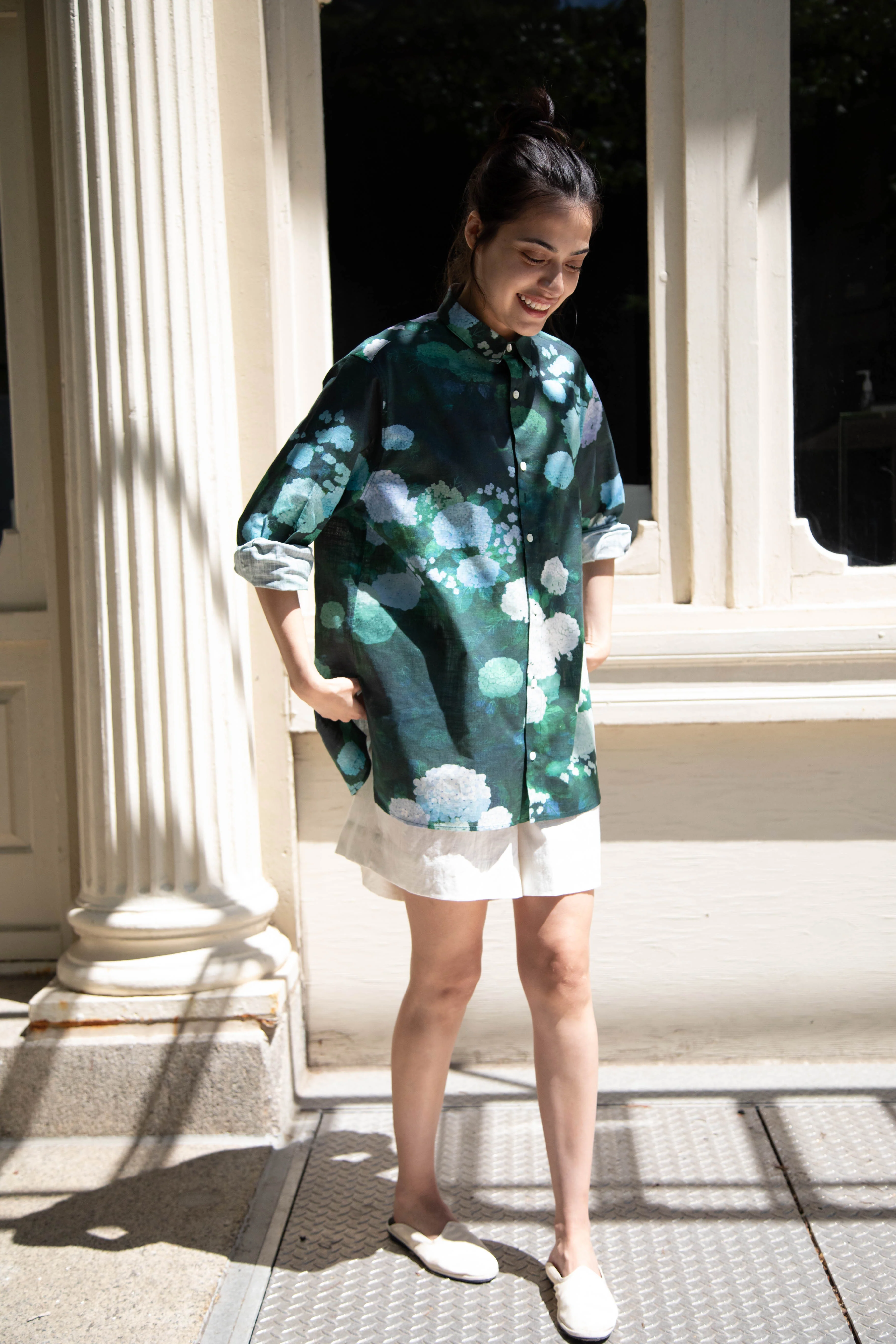 Aseedonclöud | Button Up Blouse in Ajisai - Image 27
