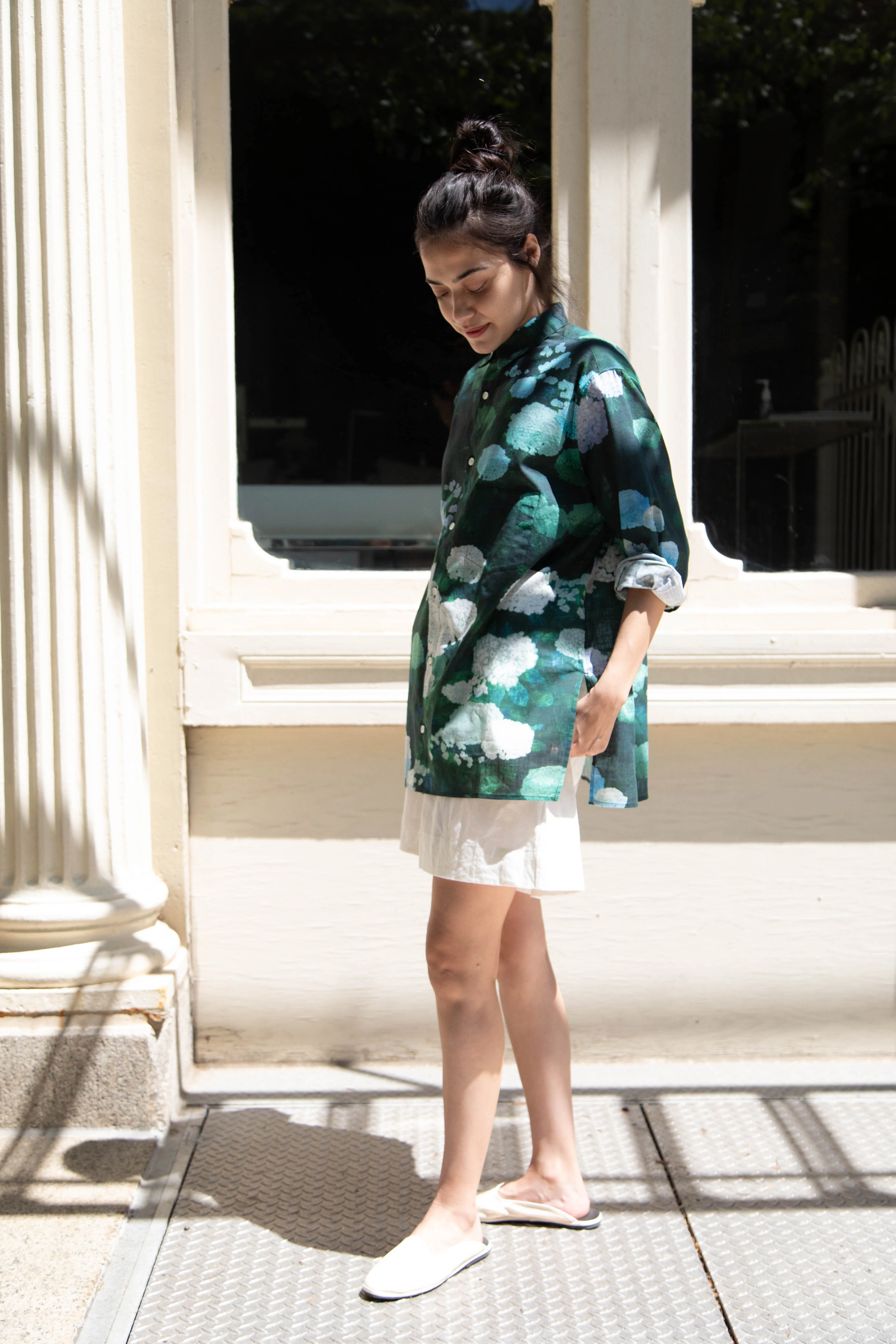 Aseedonclöud | Button Up Blouse in Ajisai - Image 28