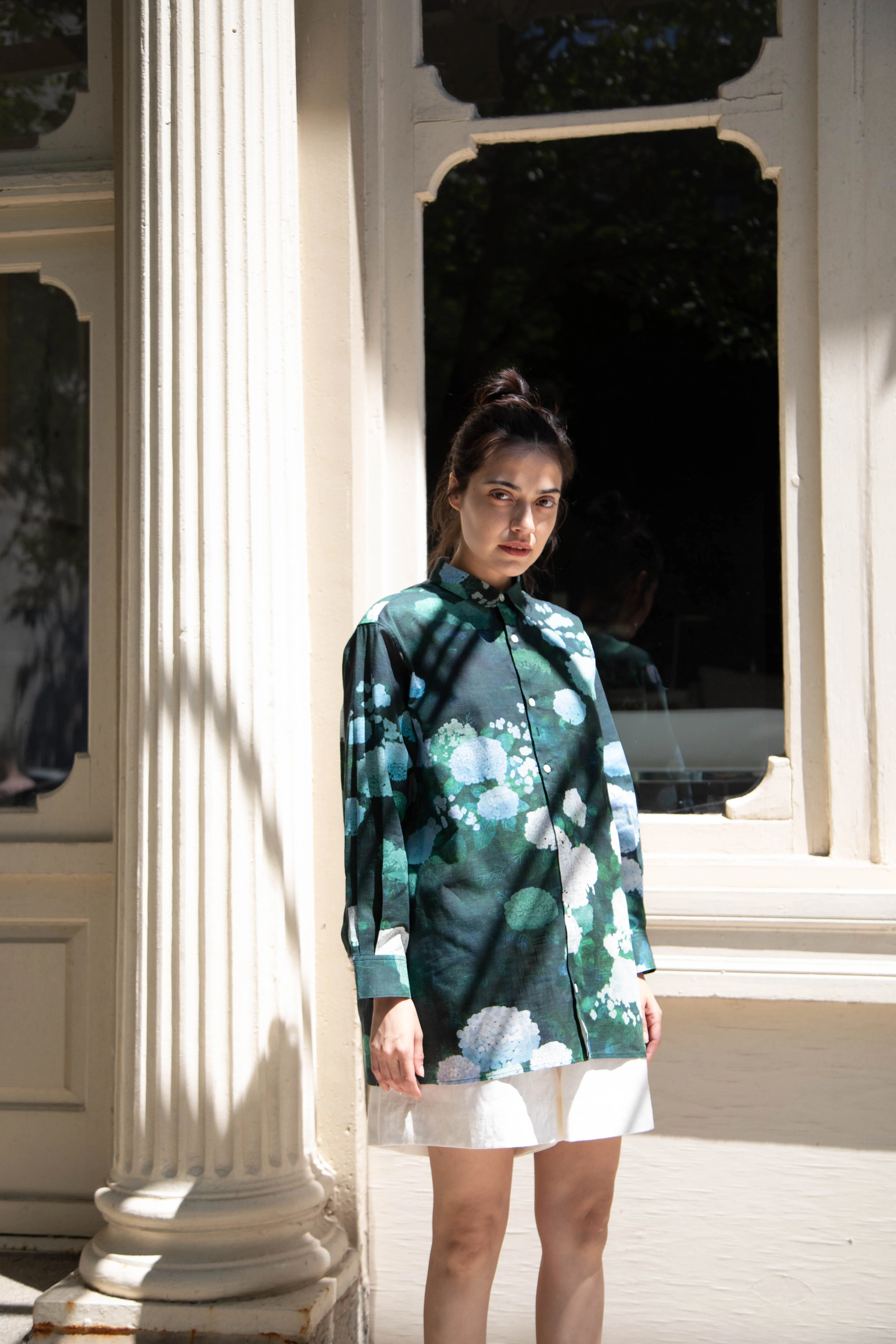 Aseedonclöud | Button Up Blouse in Ajisai - Image 3