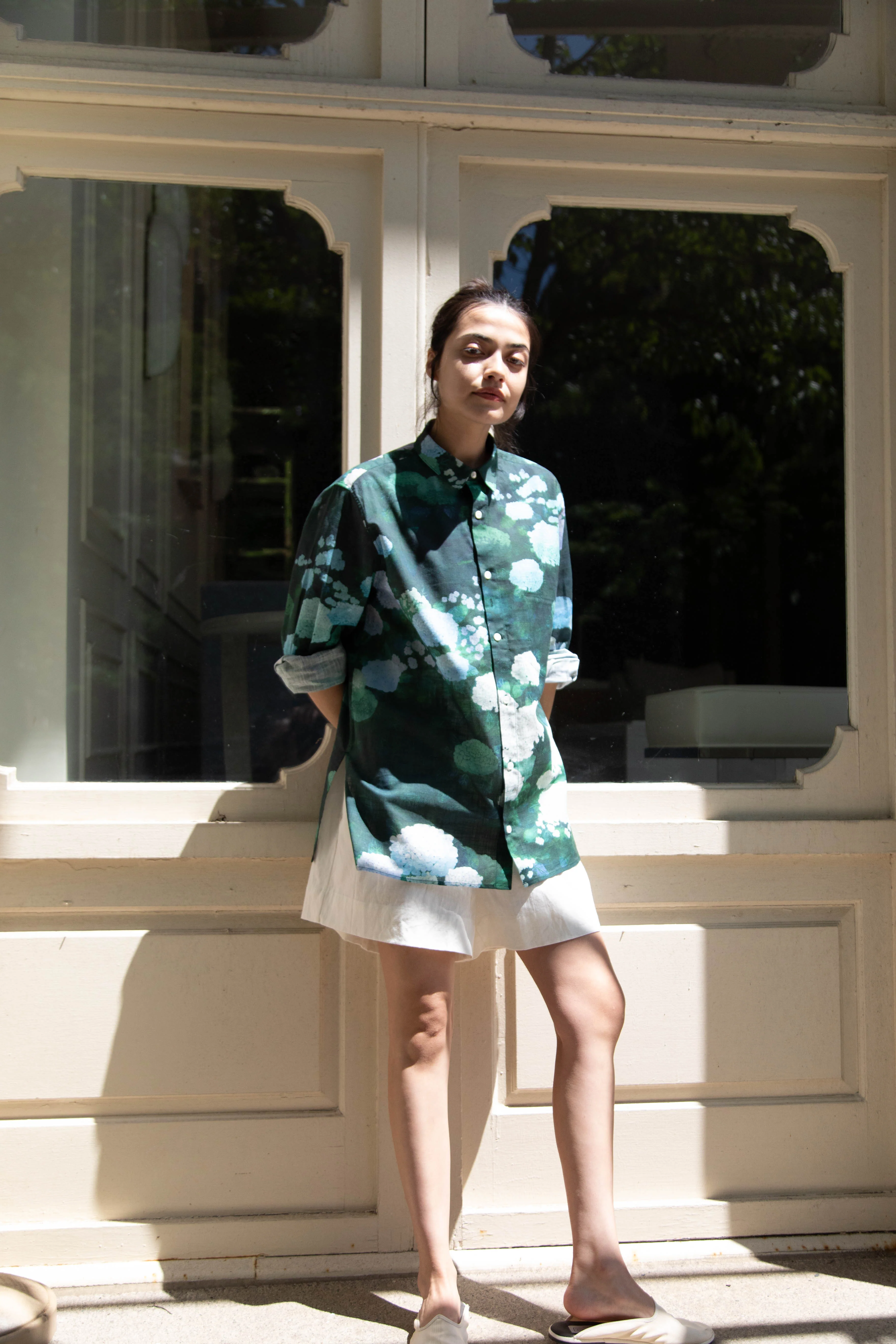 Aseedonclöud | Button Up Blouse in Ajisai - Image 31
