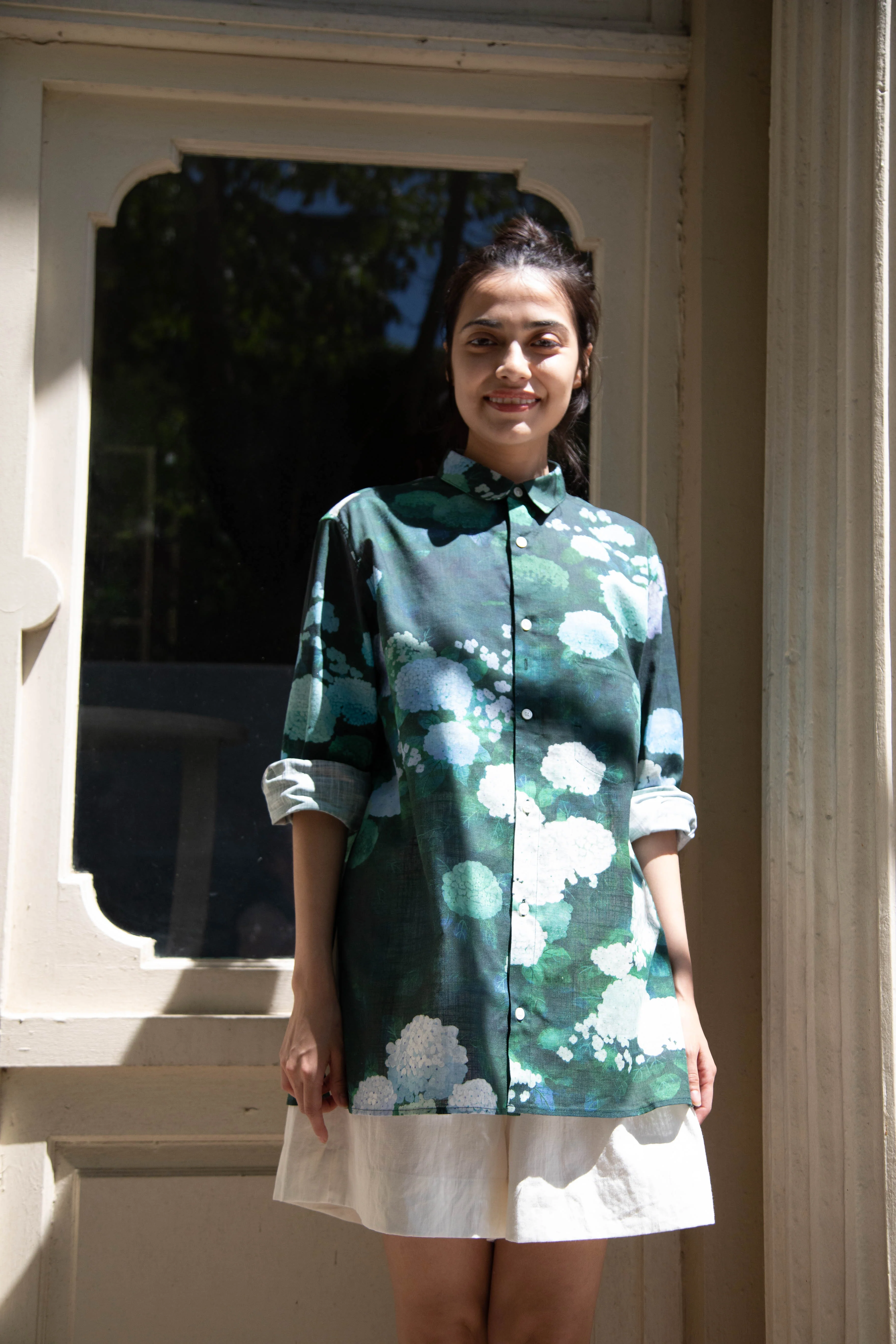 Aseedonclöud | Button Up Blouse in Ajisai - Image 33