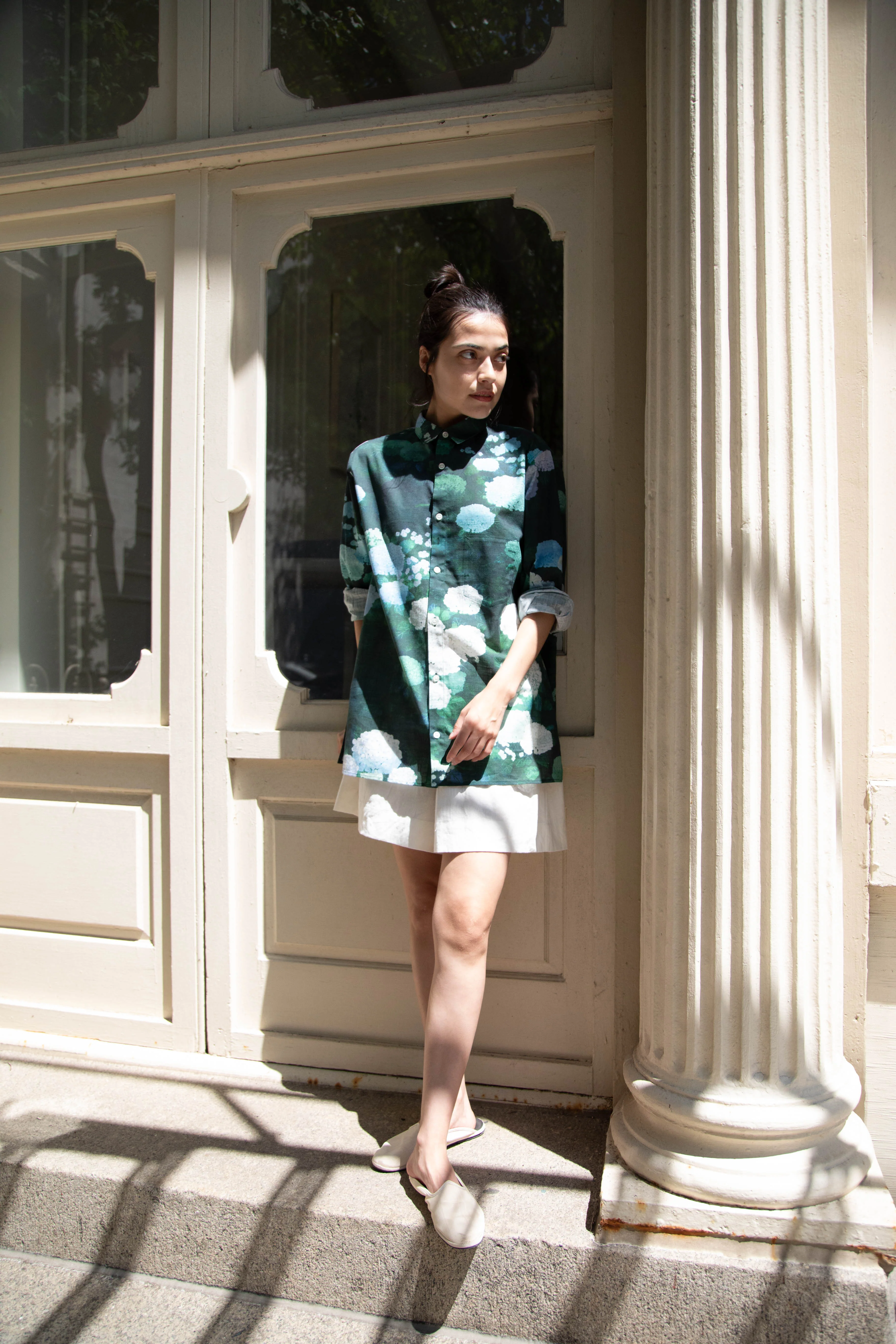 Aseedonclöud | Button Up Blouse in Ajisai - Image 35