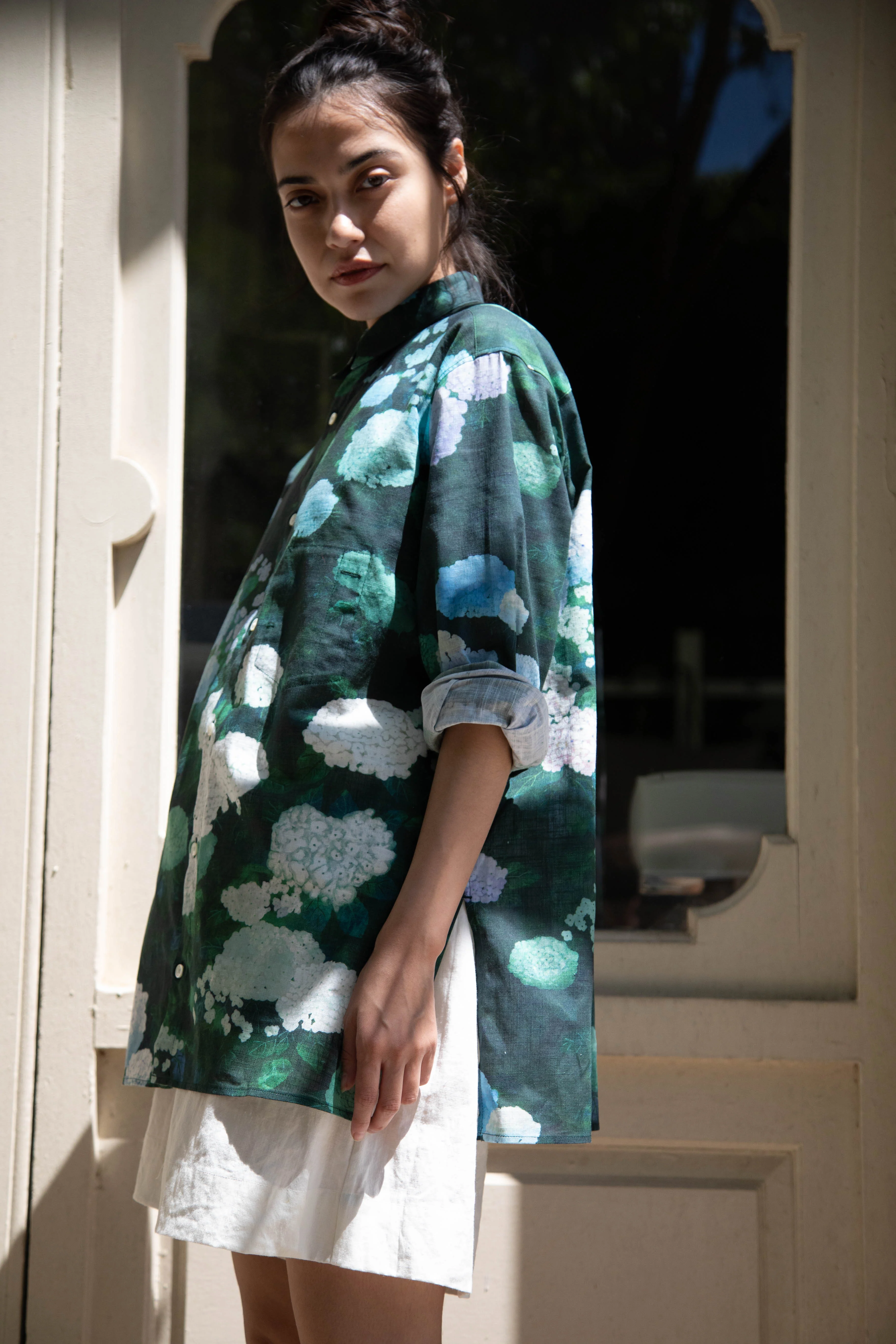 Aseedonclöud | Button Up Blouse in Ajisai - Image 36