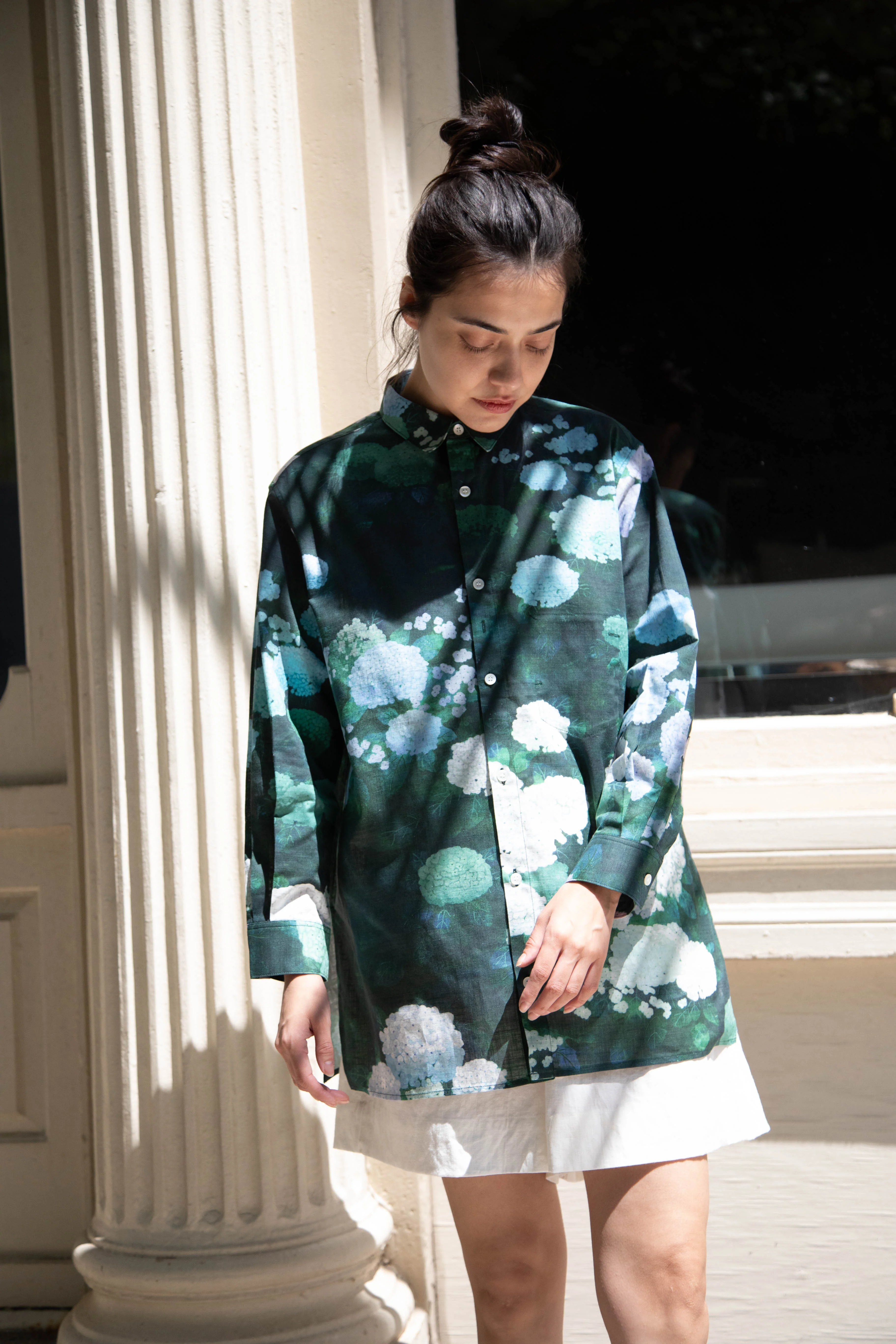 Aseedonclöud | Button Up Blouse in Ajisai - Image 4
