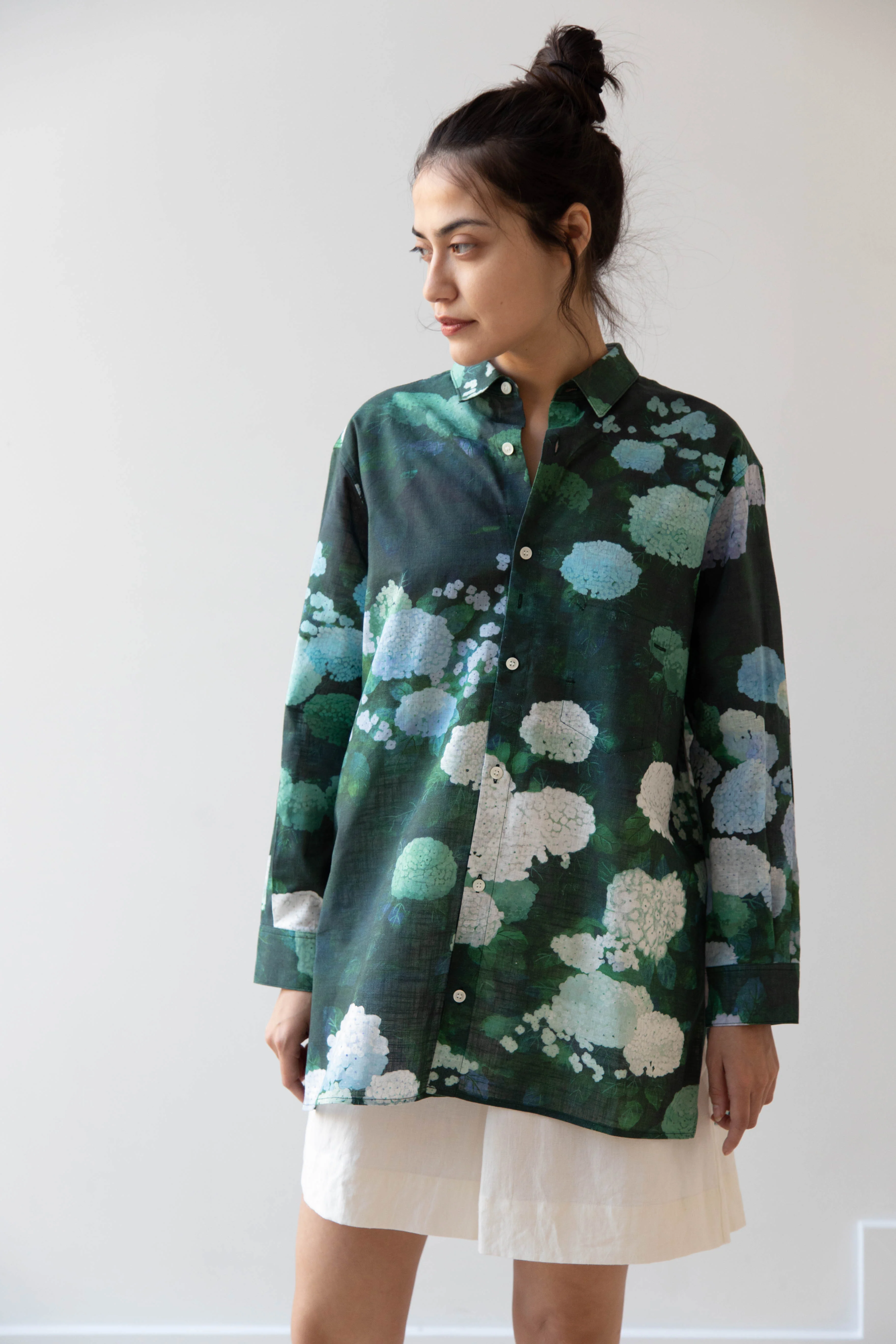 Aseedonclöud | Button Up Blouse in Ajisai - Image 40